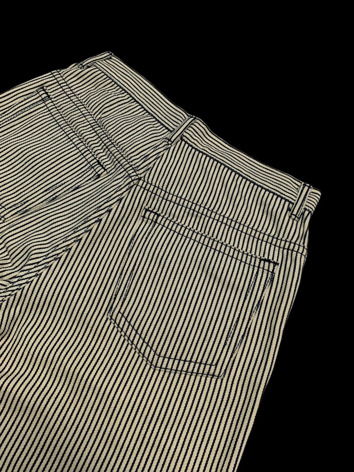 Comme des Garcons Homme Plus 🇯🇵AW03 Comme Des Garcons Striped Flared Pants Jail Prison Size US 26 / EU 42 - 4 Thumbnail