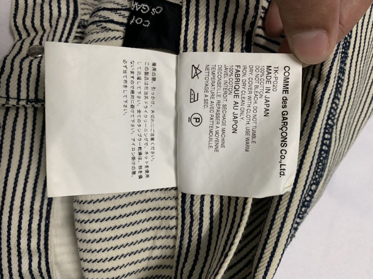 Comme des Garcons Homme Plus 🇯🇵AW03 Comme Des Garcons Striped Flared Pants Jail Prison Size US 26 / EU 42 - 11 Thumbnail