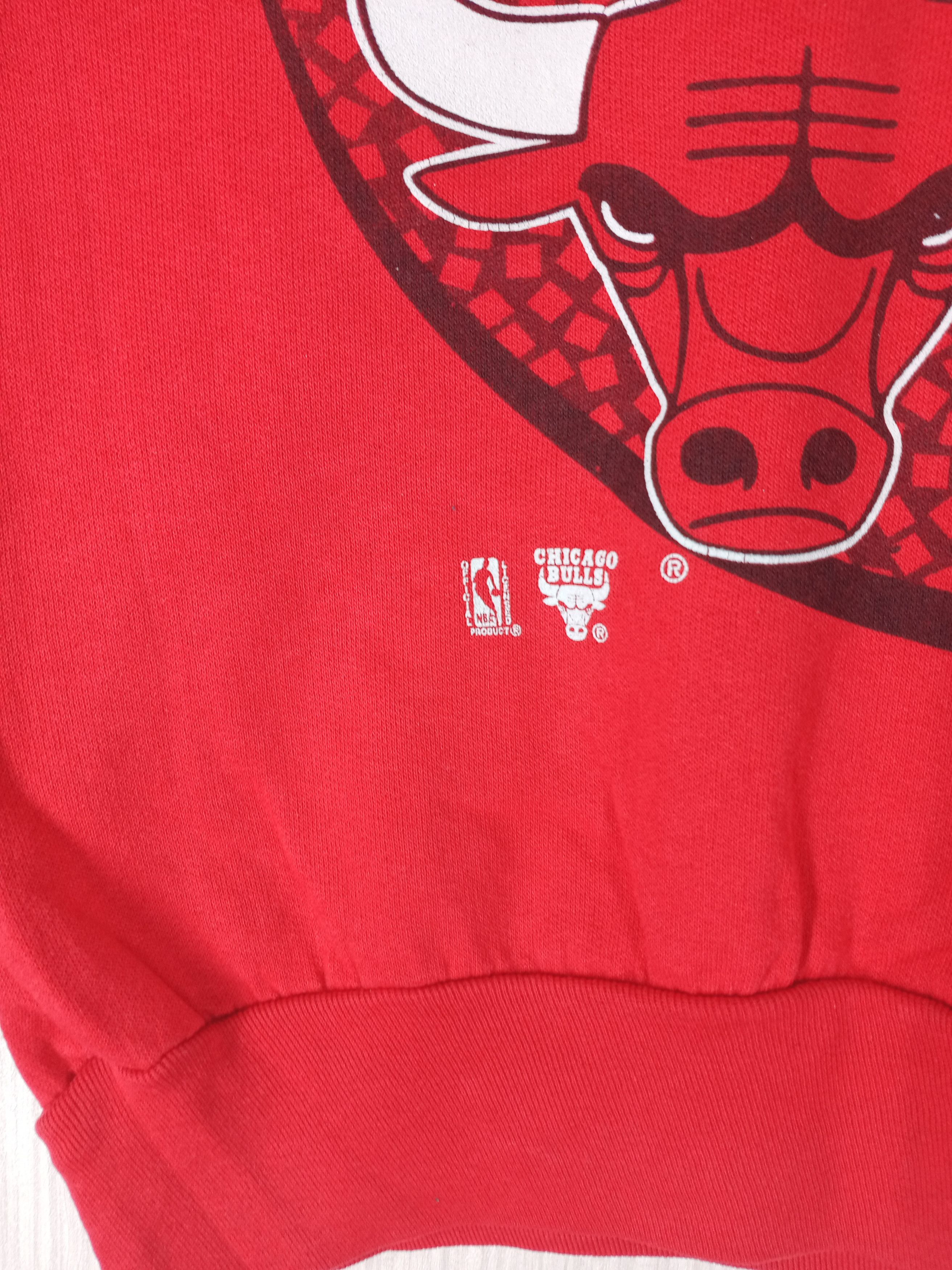 NBA Vintage 90s Chicago Bulls Red Sweatshirt Big Logo Size US M / EU 48-50 / 2 - 2 Thumbnail