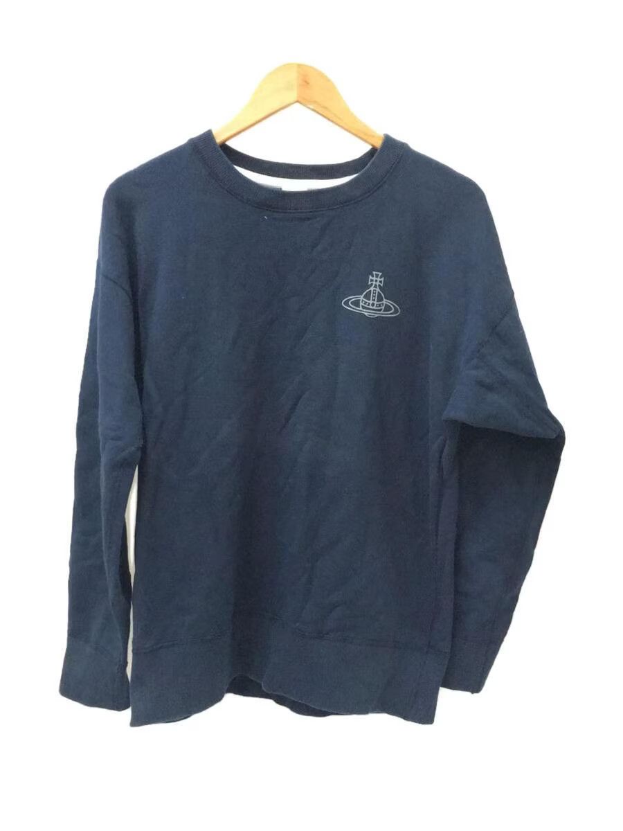 image of Vivienne Westwood Orb Crewneck Sweatshirt in Navy, Men's (Size Large)