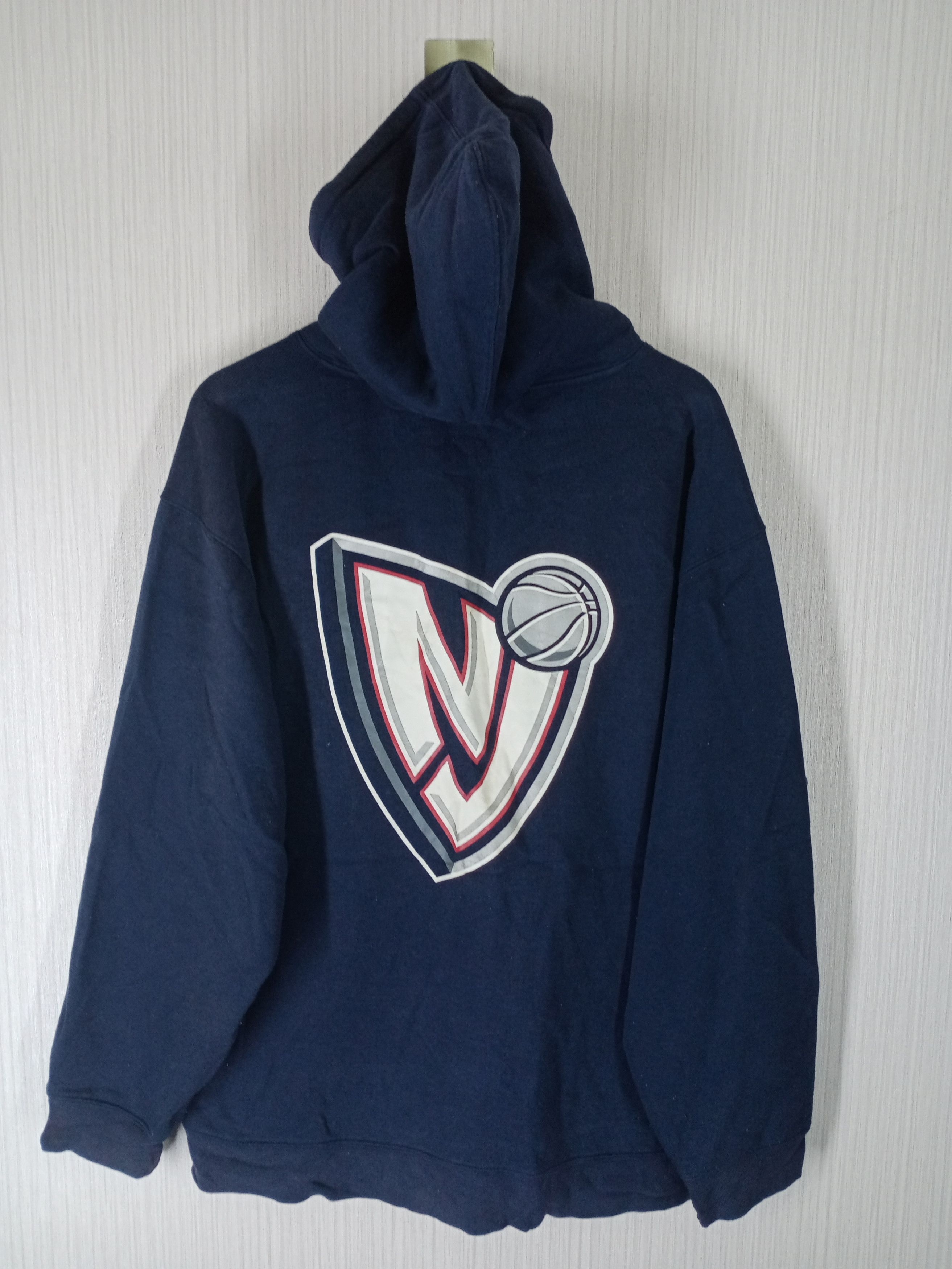 NBA Vintage 90s Nets NBA Basketball Hoodie Sweatshirt Size US L / EU 52-54 / 3 - 2 Thumbnail
