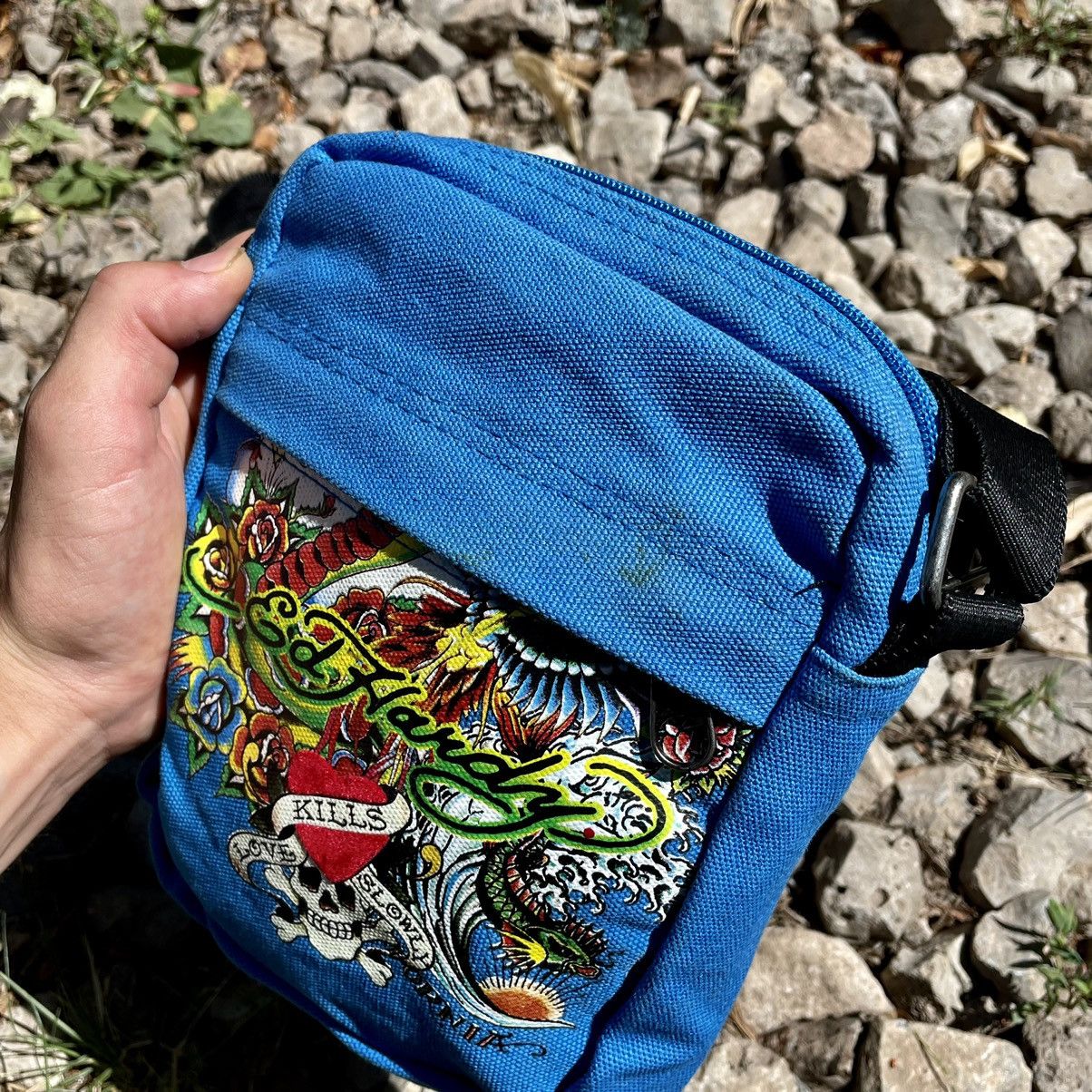 Ed Hardy × Japanese Brand × Vintage Vintage 90s Shopper Ed Hardy Japanese Streetwear Kanye Style Size ONE SIZE - 4 Thumbnail