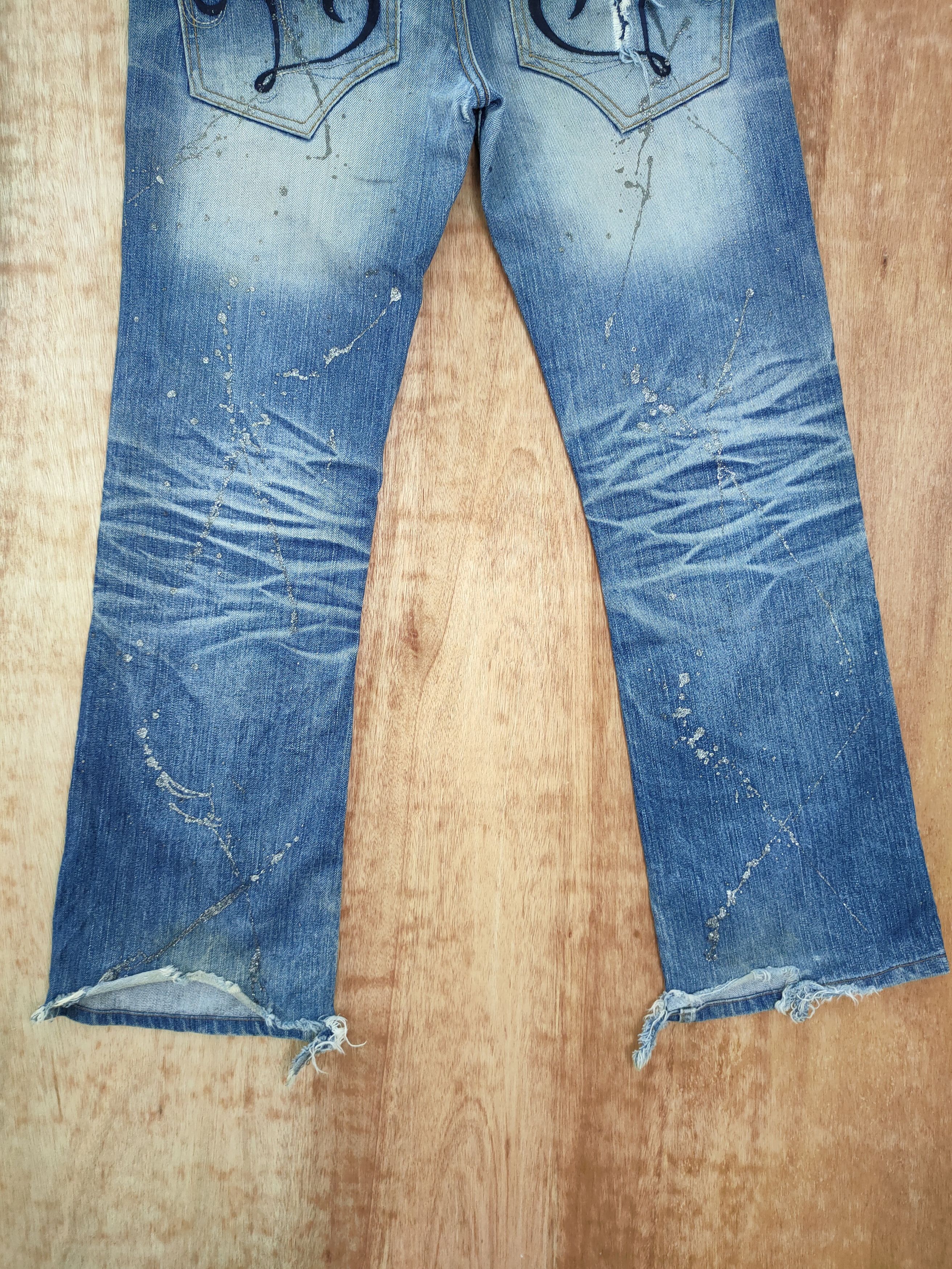 Japanese Brand DLL Lagust distressed skull denim streetwear pants #46-089 Size US 34 / EU 50 - 6 Thumbnail