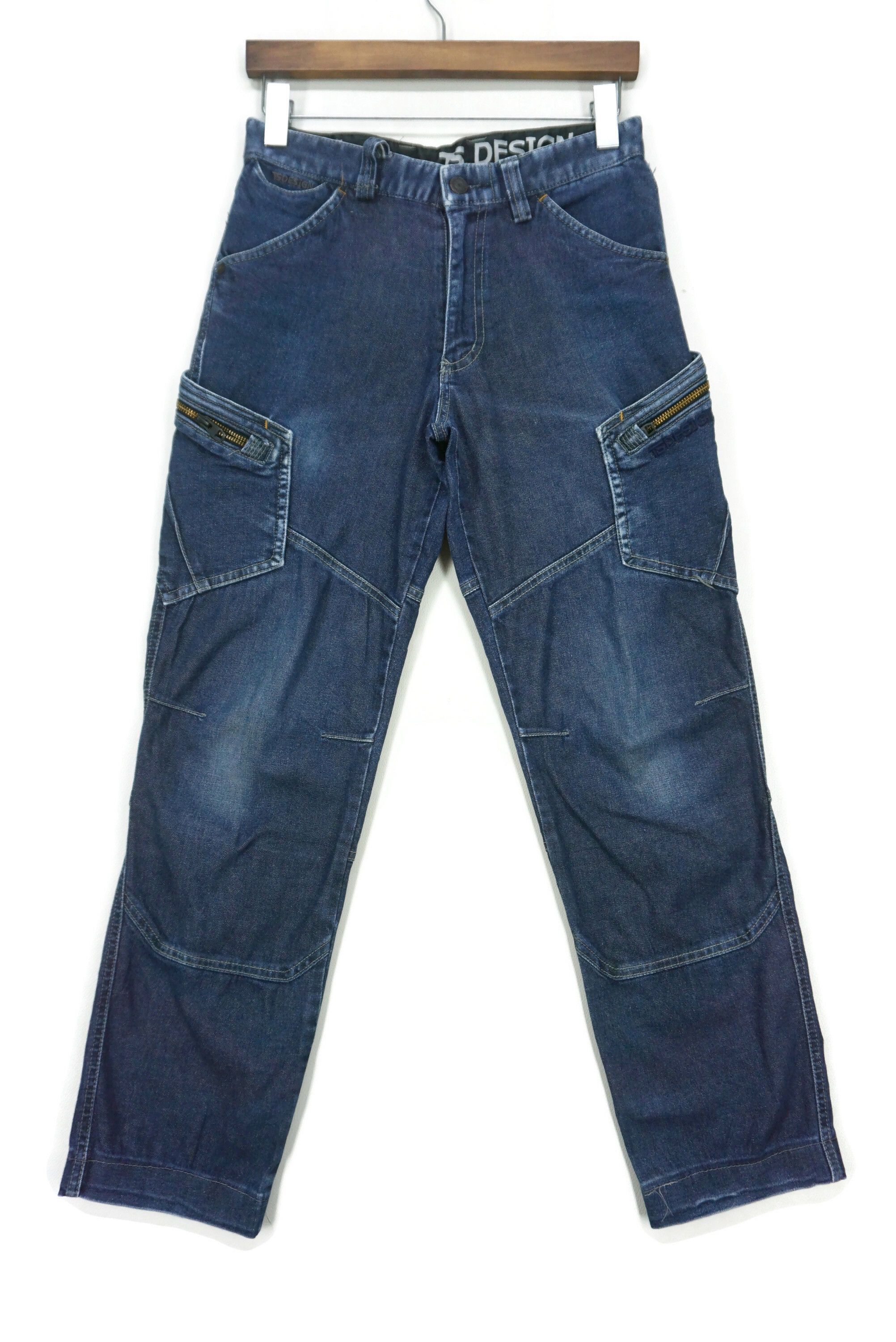 image of Surplus x Workers Tactical Cargo Ts Design Tapered Multi Zipper Pants in Blue, Men's (Size 29)