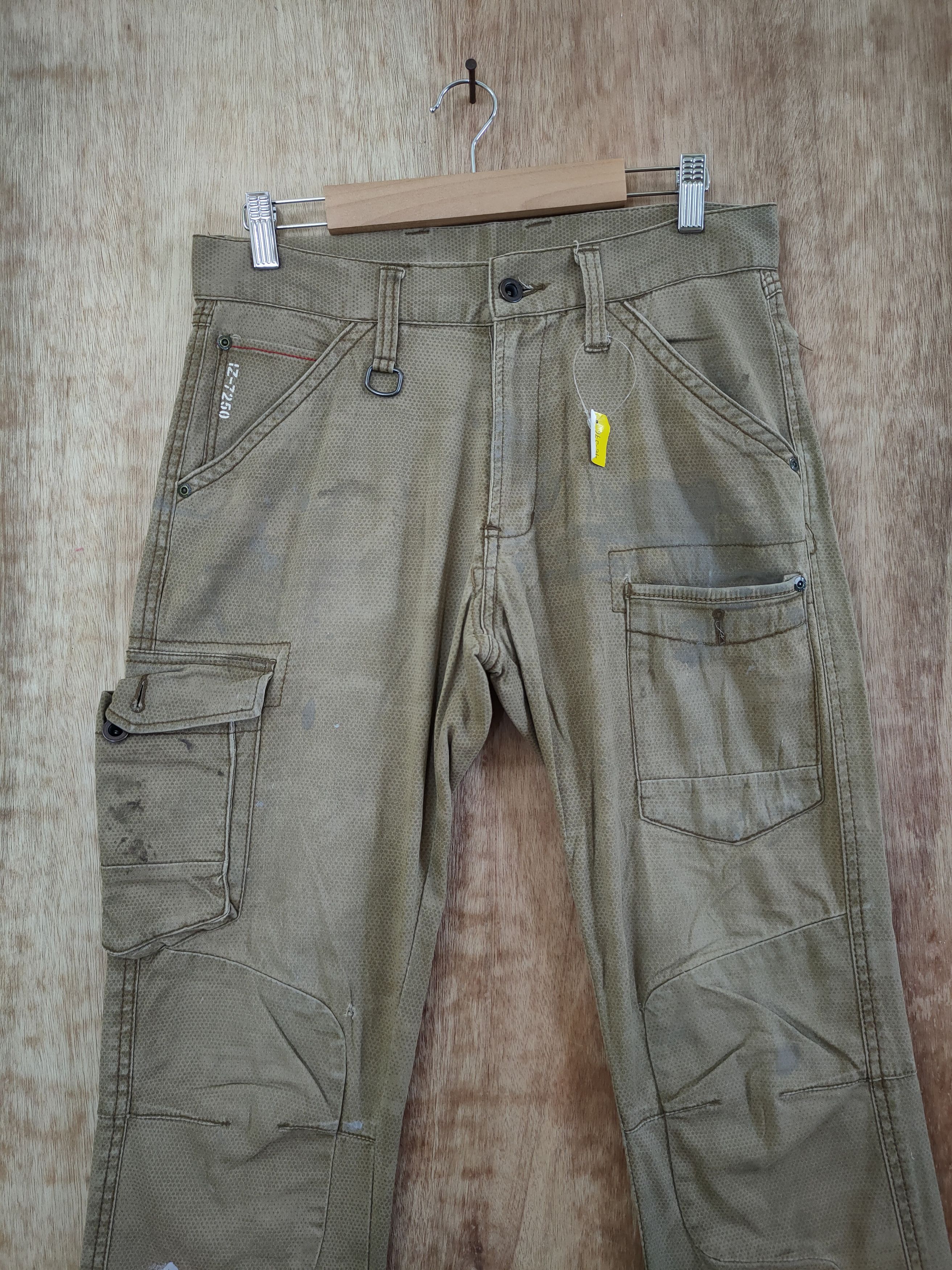 Japanese Brand DL IZ Japan double knee vintage utility cargo pants #46-276T Size US 31 - 4 Thumbnail