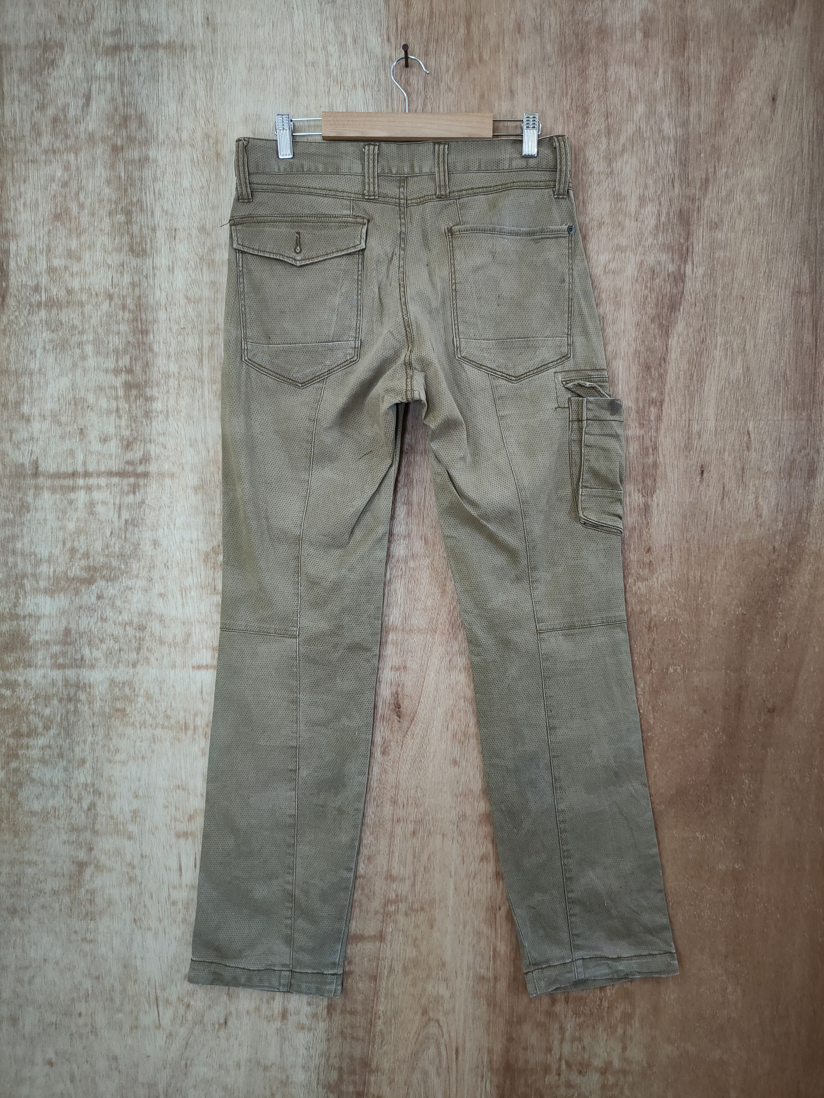 Japanese Brand DL IZ Japan double knee vintage utility cargo pants #46-276T Size US 31 - 7 Thumbnail