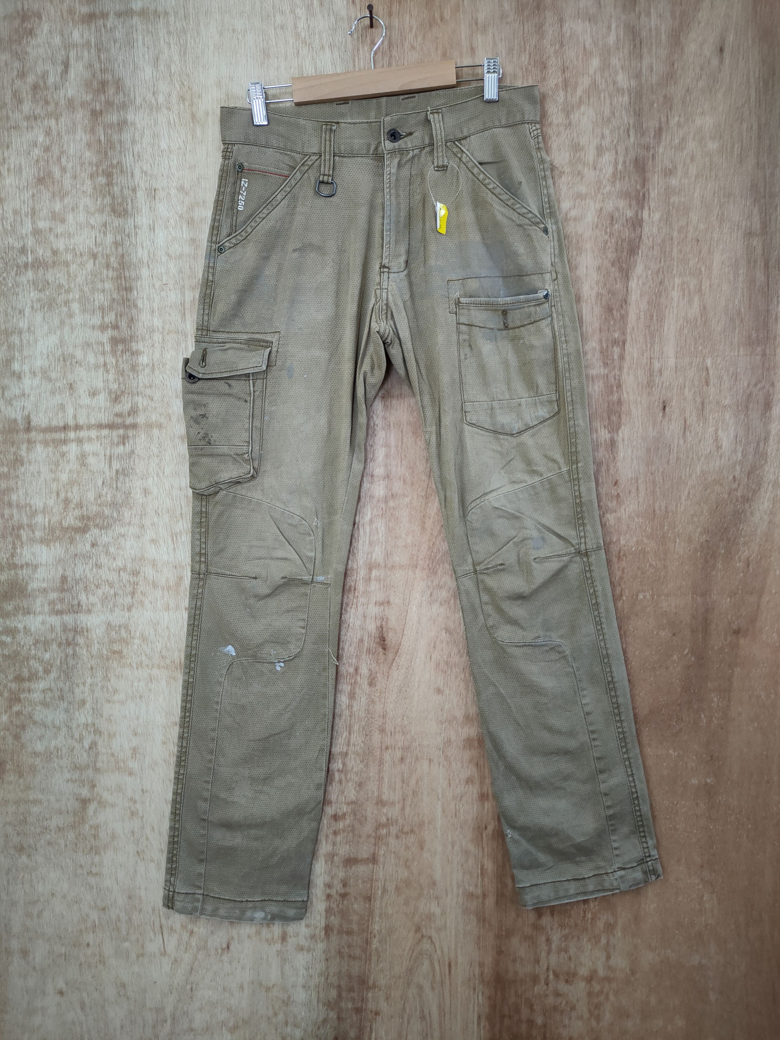 Japanese Brand DL IZ Japan double knee vintage utility cargo pants #46-276T Size US 31 - 1 Thumbnail