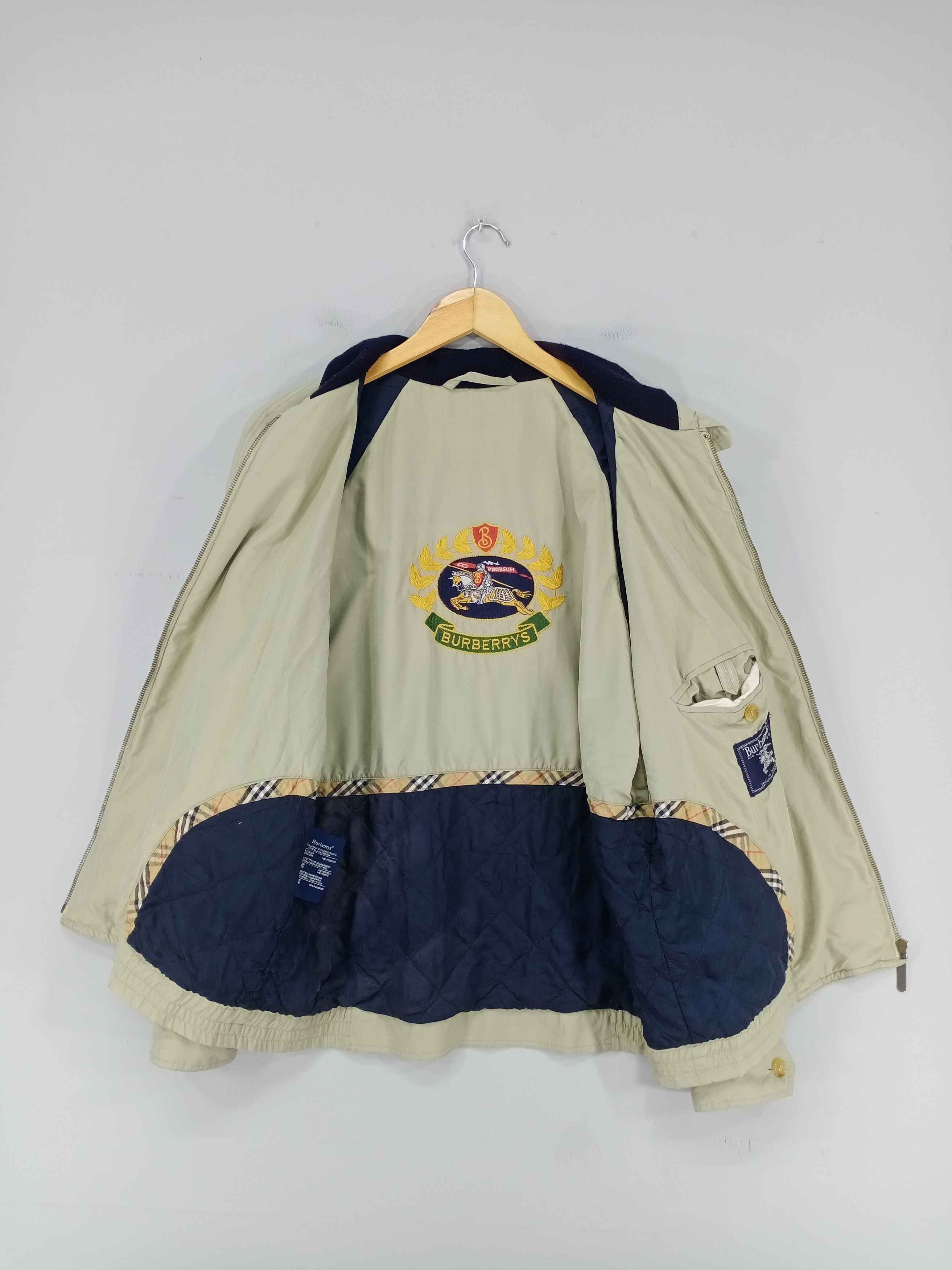 Burberry × Vintage Vintage 90s Burberrys Big Logo Embroidery Jacket Size US M / EU 48-50 / 2 - 5 Thumbnail