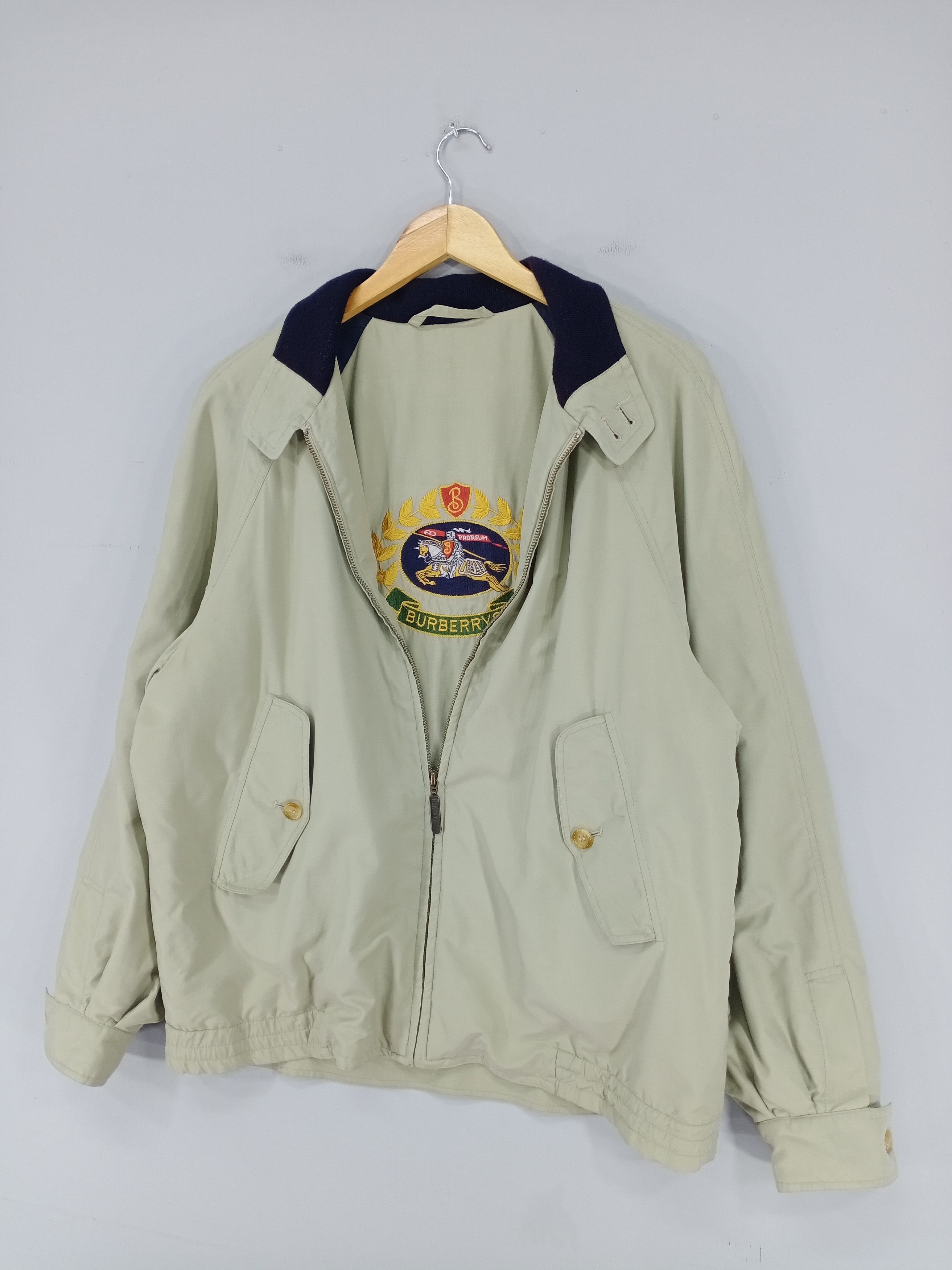 Burberry × Vintage Vintage 90s Burberrys Big Logo Embroidery Jacket Size US M / EU 48-50 / 2 - 4 Thumbnail