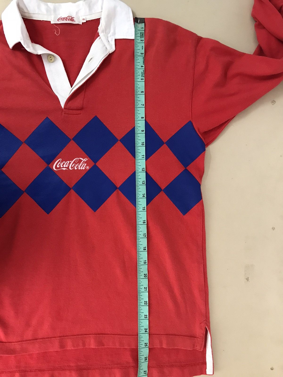 Coca Cola Vintage 90s Coca Cola Rugby Longsleeve Shirt Size US L / EU 52-54 / 3 - 9 Thumbnail