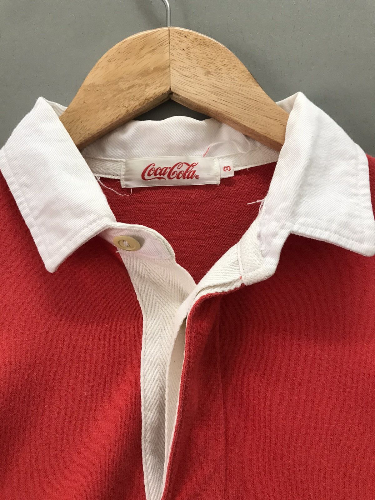 Coca Cola Vintage 90s Coca Cola Rugby Longsleeve Shirt Size US L / EU 52-54 / 3 - 5 Thumbnail