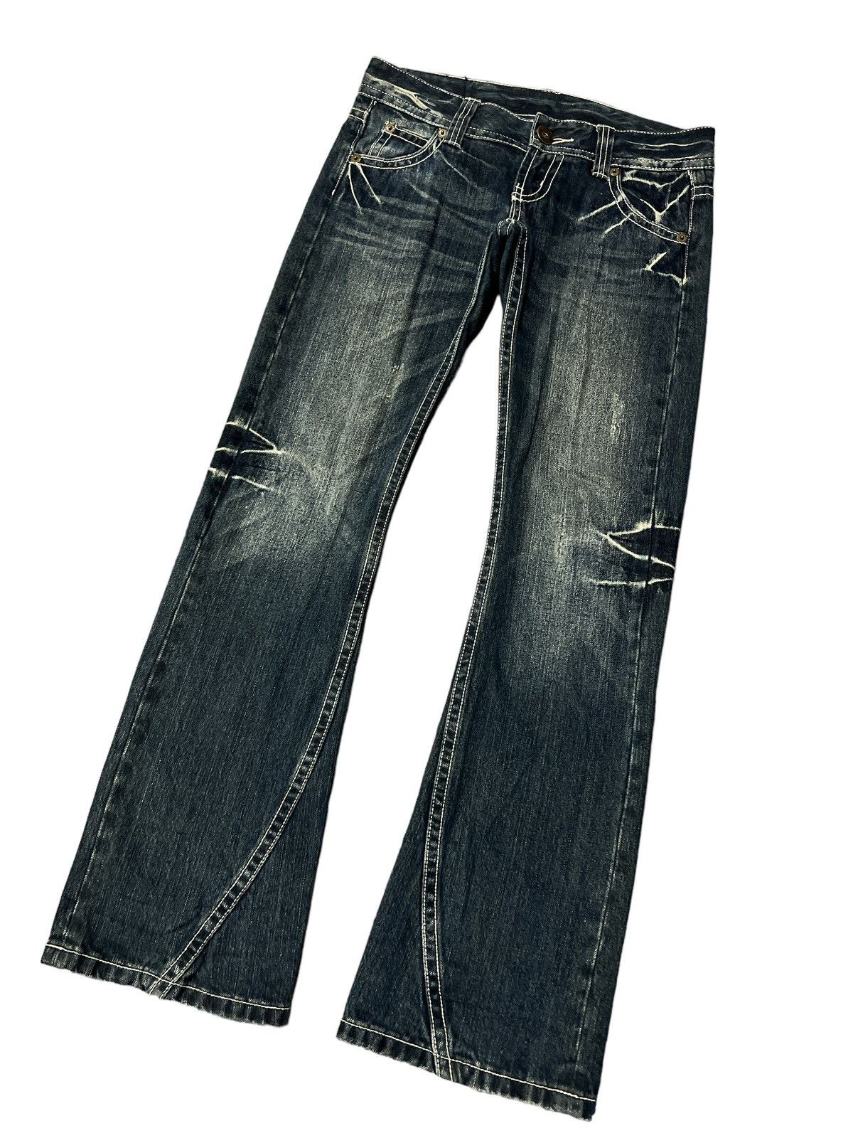 Vintage FLARED💥VENCE JEANS DISTRESSED DENIM PANT Size US 30 / EU 46 - 5 Thumbnail