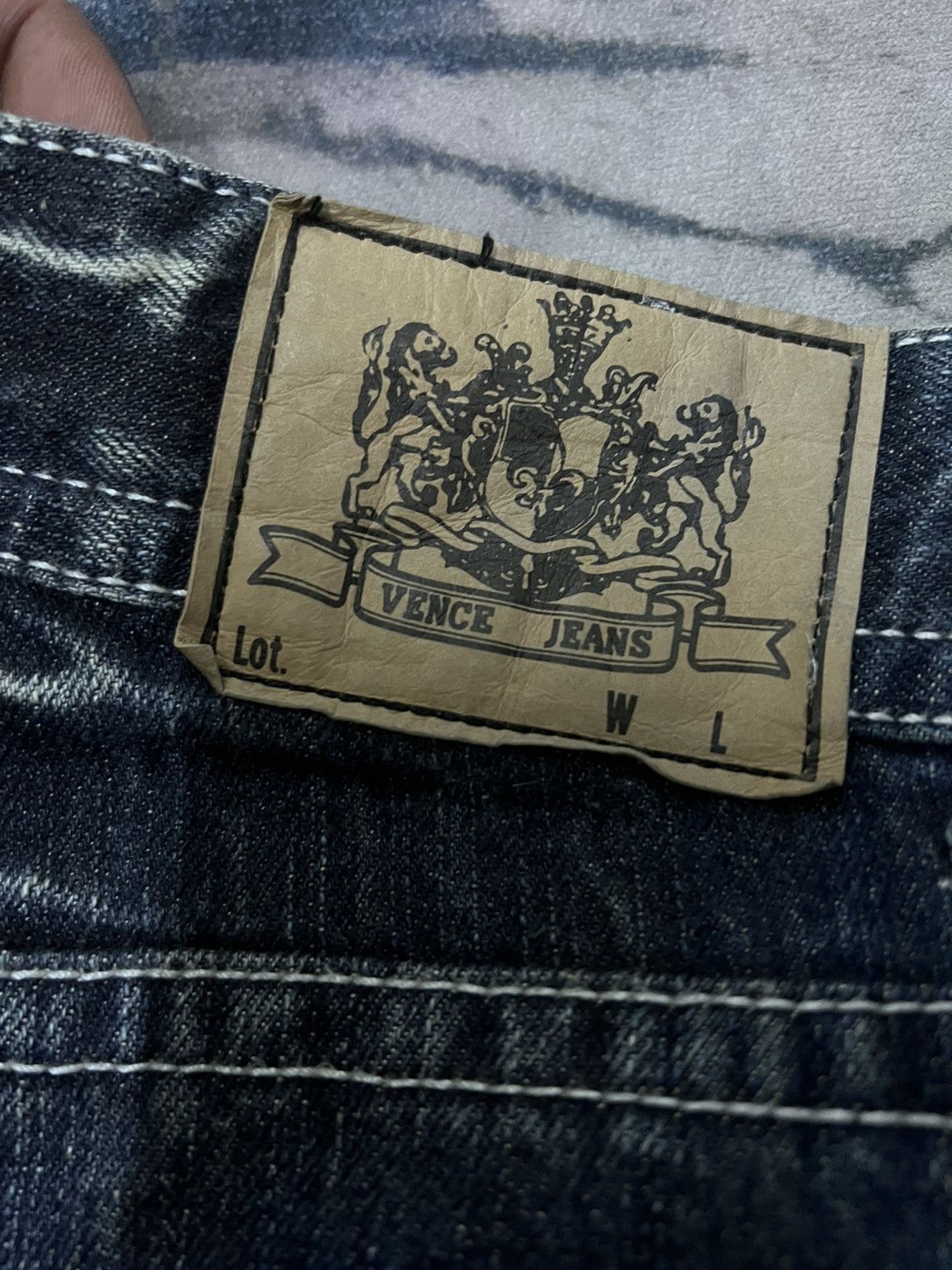 Vintage FLARED💥VENCE JEANS DISTRESSED DENIM PANT Size US 30 / EU 46 - 7 Thumbnail