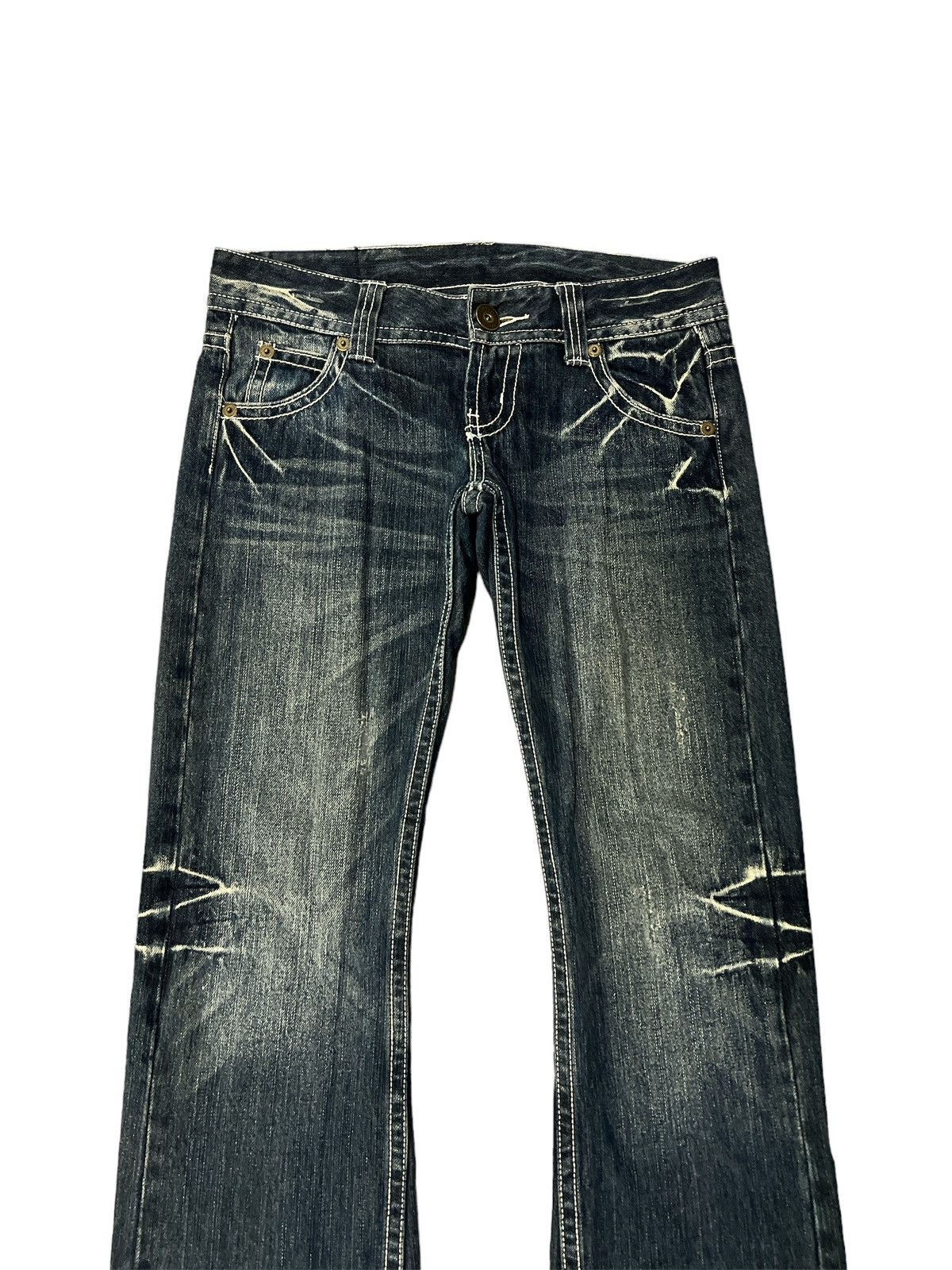 Vintage FLARED💥VENCE JEANS DISTRESSED DENIM PANT Size US 30 / EU 46 - 2 Thumbnail