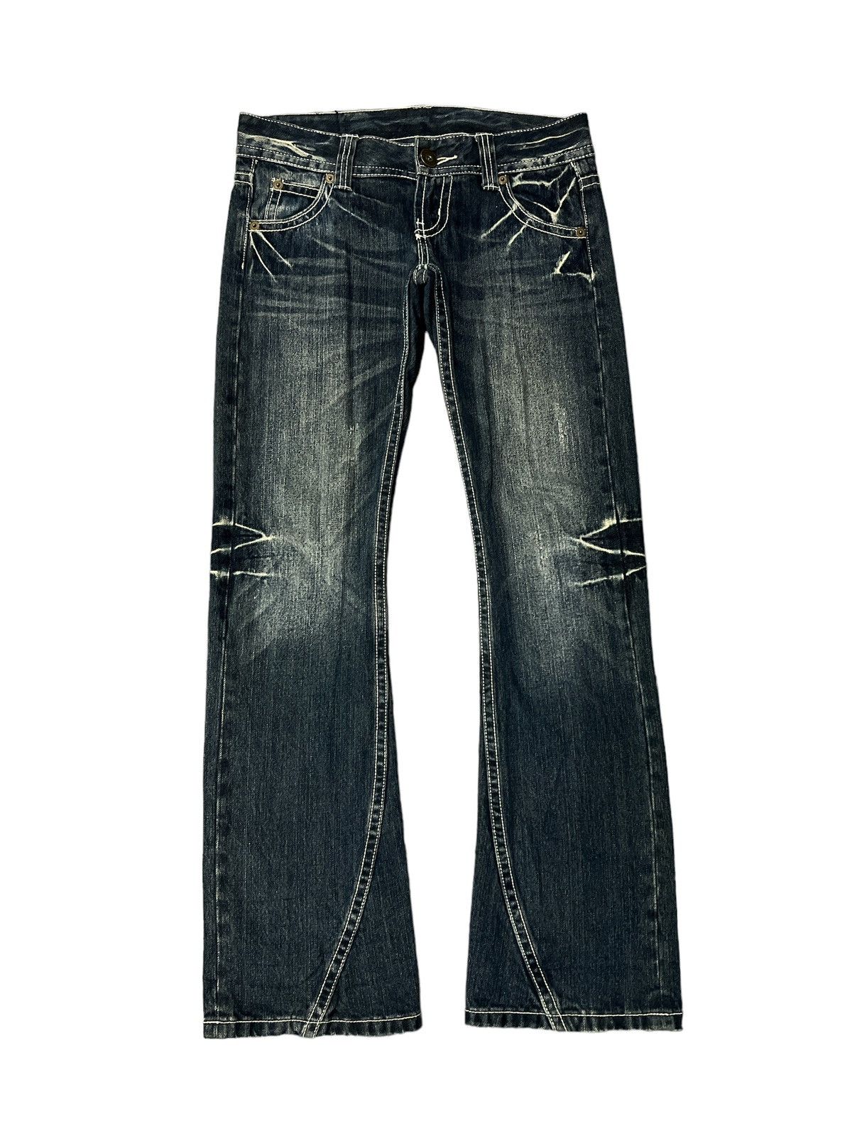 FLARED💥VENCE JEANS DISTRESSED DENIM PANT
