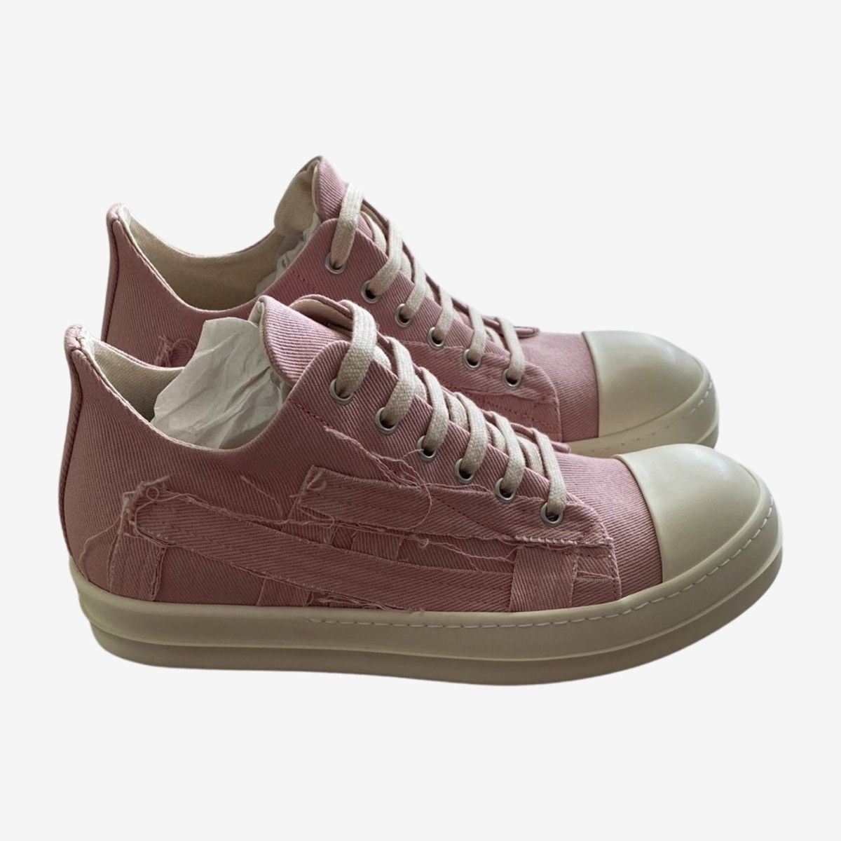 image of Ss23 Edfu Rick Owens Drkshdw Pink Slayed Ramones Shoes, Men's (Size 11)