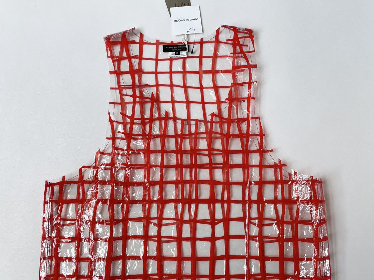 Comme des Garcons Homme Plus S/S 17 Clear PVC Grid Print Vest Size US M / EU 48-50 / 2 - 2 Thumbnail