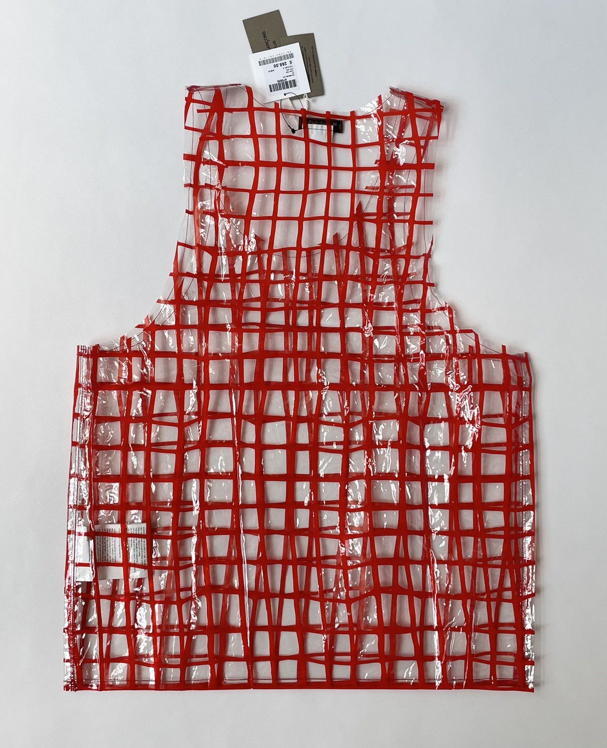 Comme des Garcons Homme Plus S/S 17 Clear PVC Grid Print Vest Size US M / EU 48-50 / 2 - 12 Thumbnail