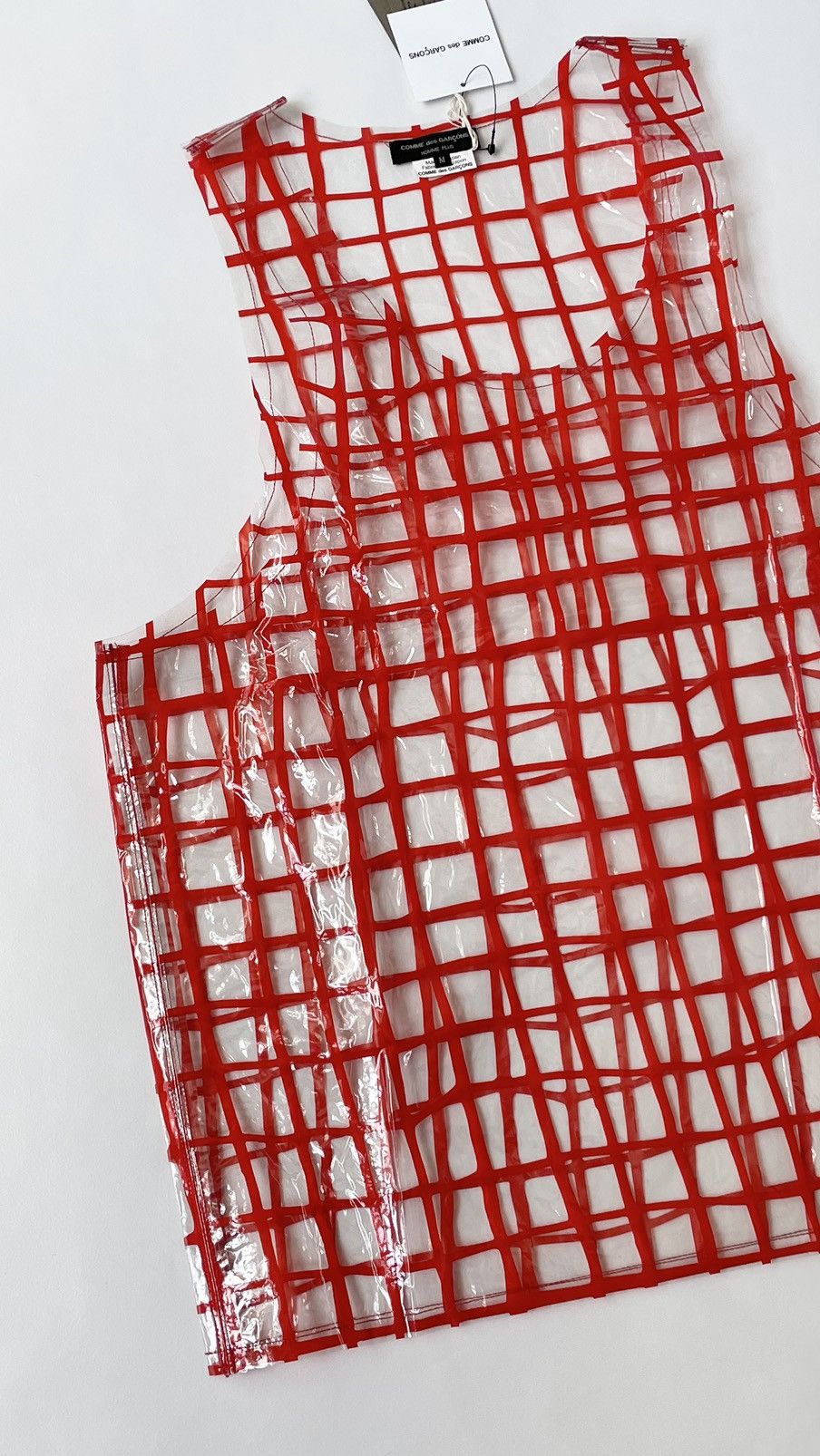 Comme des Garcons Homme Plus S/S 17 Clear PVC Grid Print Vest Size US M / EU 48-50 / 2 - 6 Thumbnail