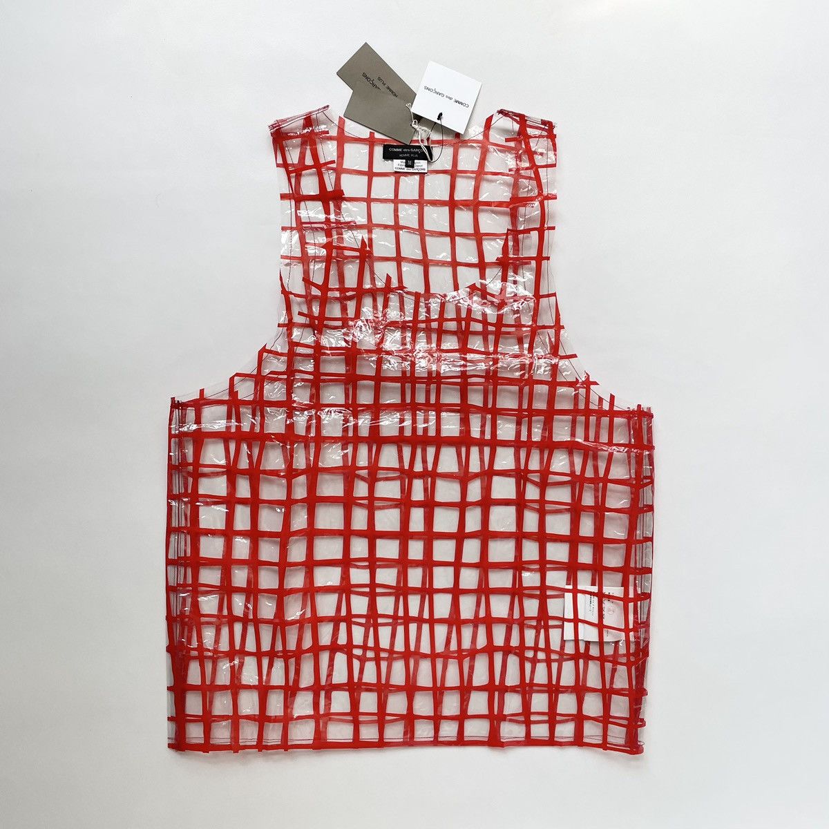 Comme des Garcons Homme Plus S/S 17 Clear PVC Grid Print Vest Size US M / EU 48-50 / 2 - 14 Thumbnail