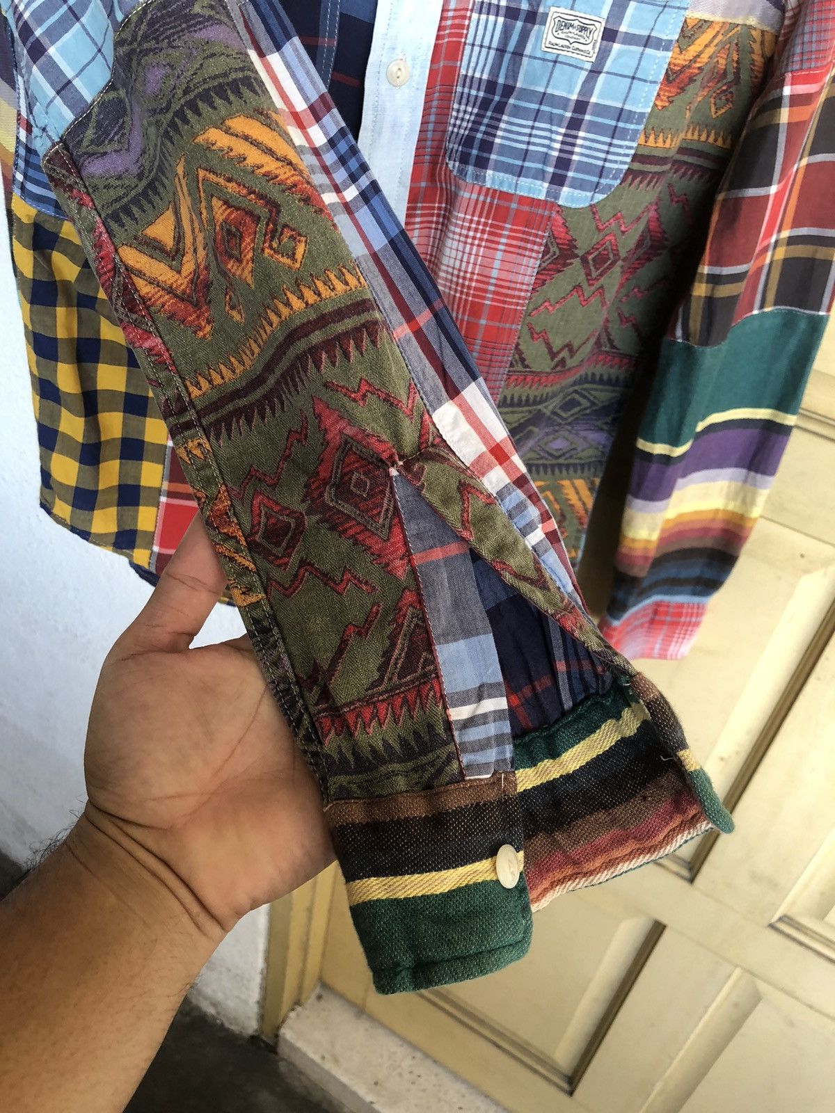 Ralph Lauren Vintage Denim & Supply Ralph Lauren Patchwork Sashiko Shirt Size US XS / EU 42 / 0 - 13 Thumbnail