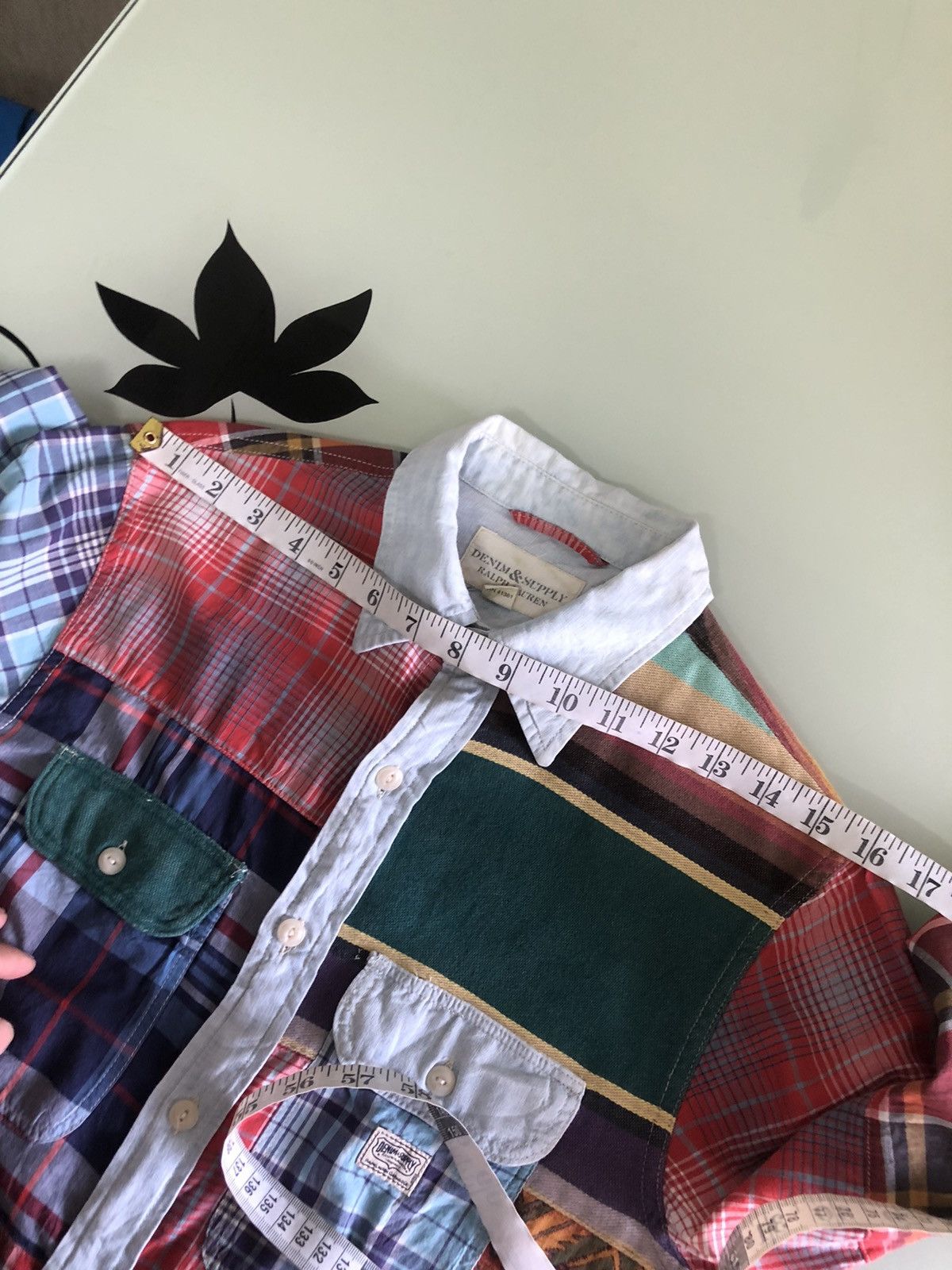Ralph Lauren Vintage Denim & Supply Ralph Lauren Patchwork Sashiko Shirt Size US XS / EU 42 / 0 - 22 Thumbnail