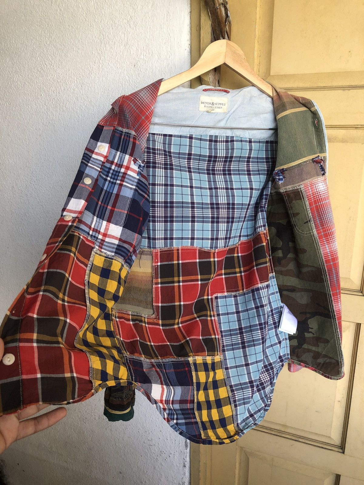 Ralph Lauren Vintage Denim & Supply Ralph Lauren Patchwork Sashiko Shirt Size US XS / EU 42 / 0 - 18 Thumbnail