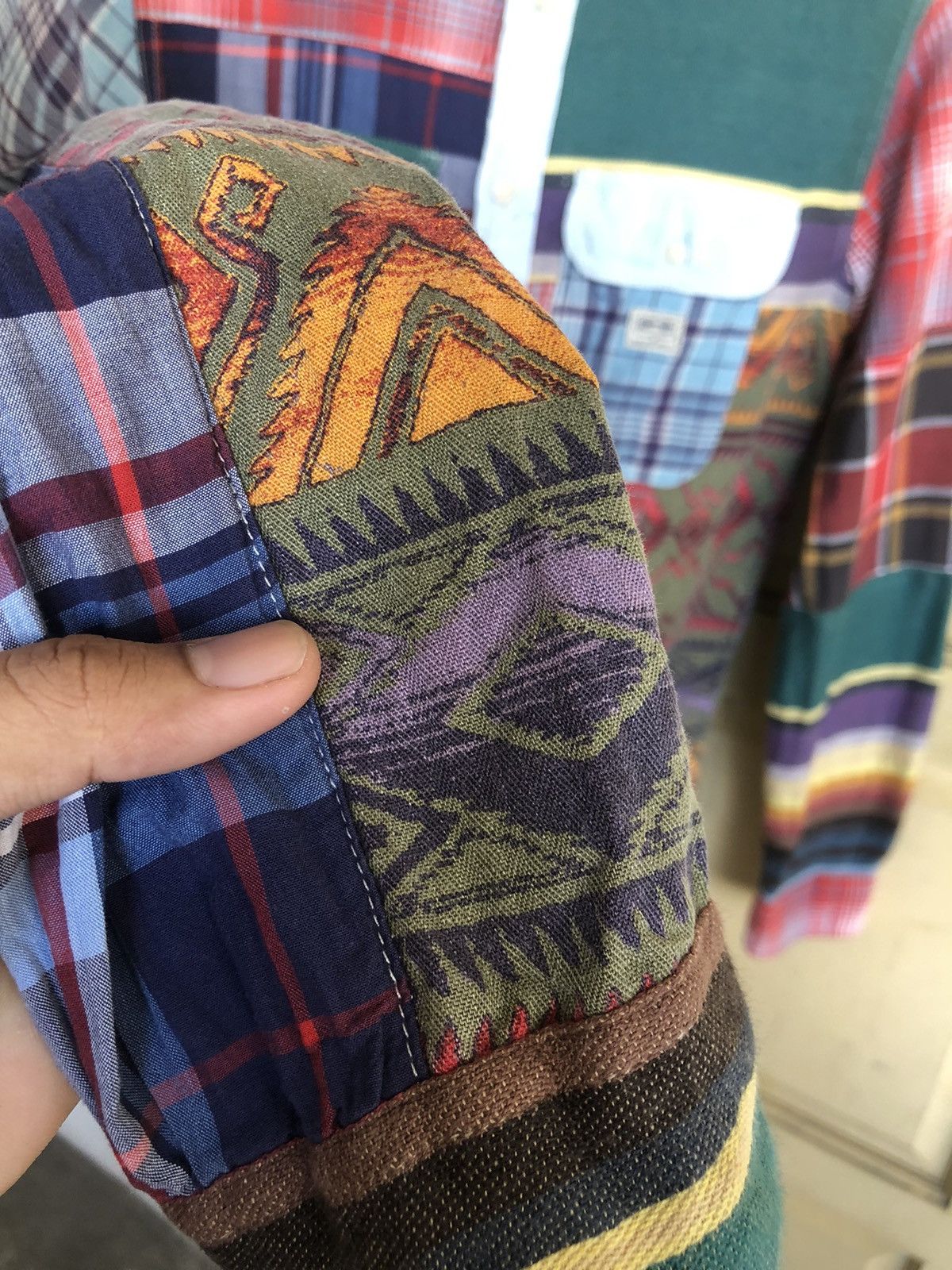 Ralph Lauren Vintage Denim & Supply Ralph Lauren Patchwork Sashiko Shirt Size US XS / EU 42 / 0 - 12 Thumbnail