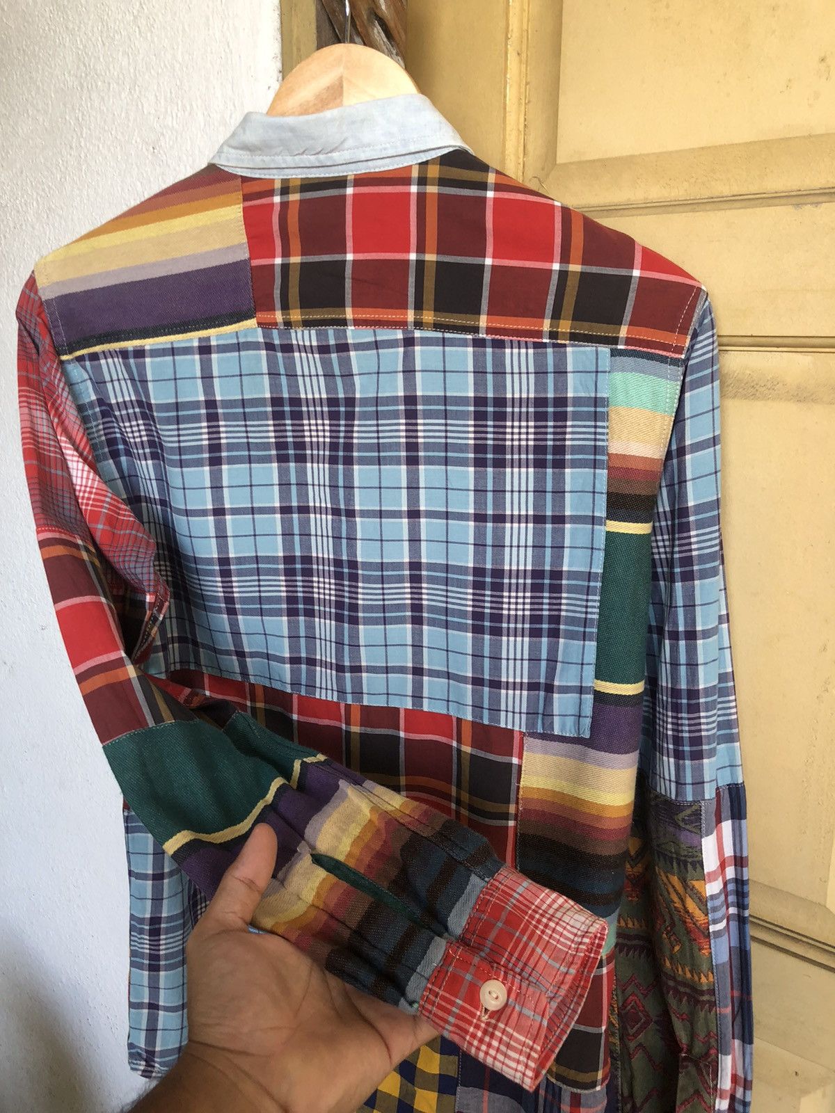 Ralph Lauren Vintage Denim & Supply Ralph Lauren Patchwork Sashiko Shirt Size US XS / EU 42 / 0 - 17 Thumbnail