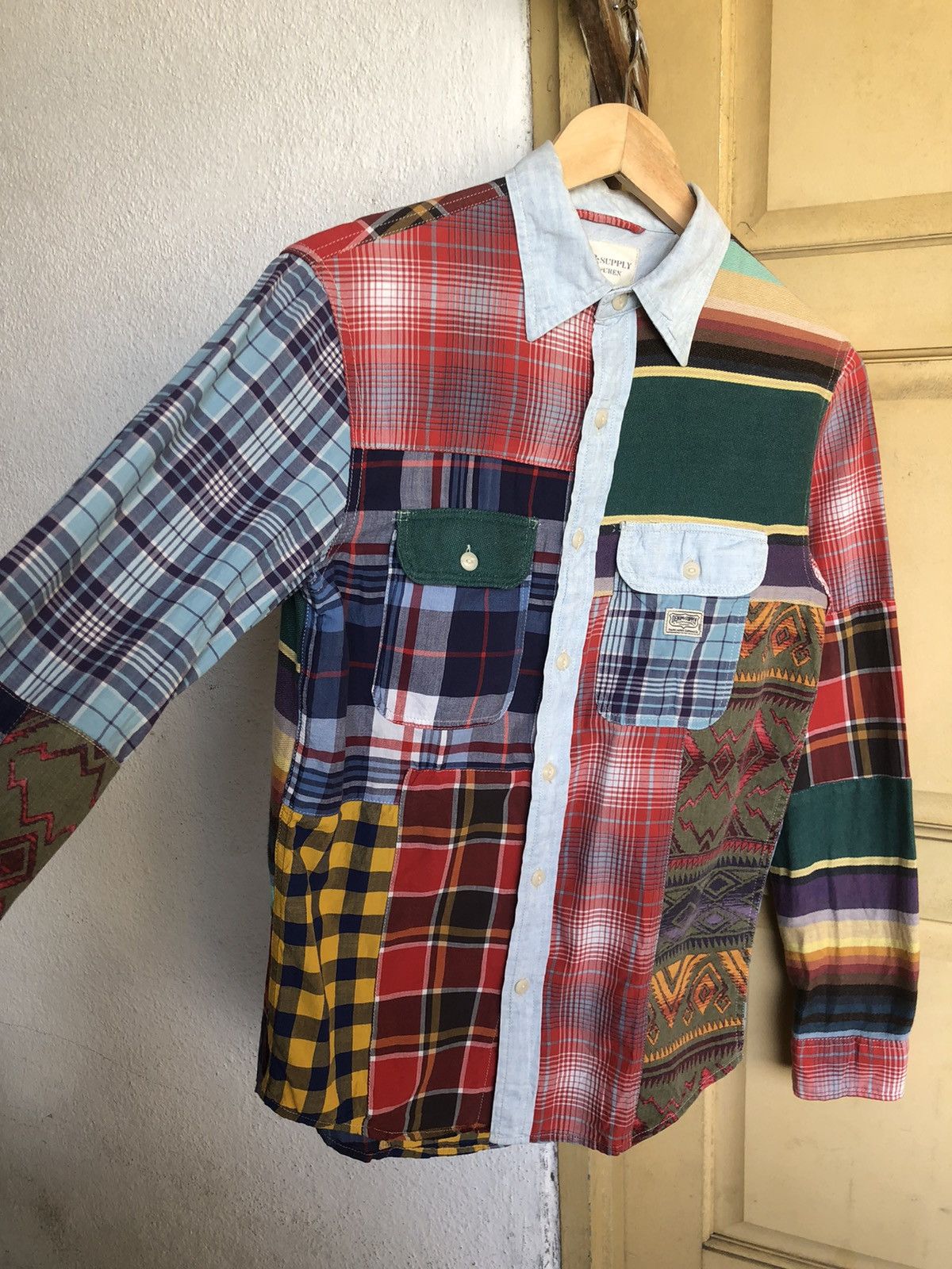 Ralph Lauren Vintage Denim & Supply Ralph Lauren Patchwork Sashiko Shirt Size US XS / EU 42 / 0 - 10 Thumbnail