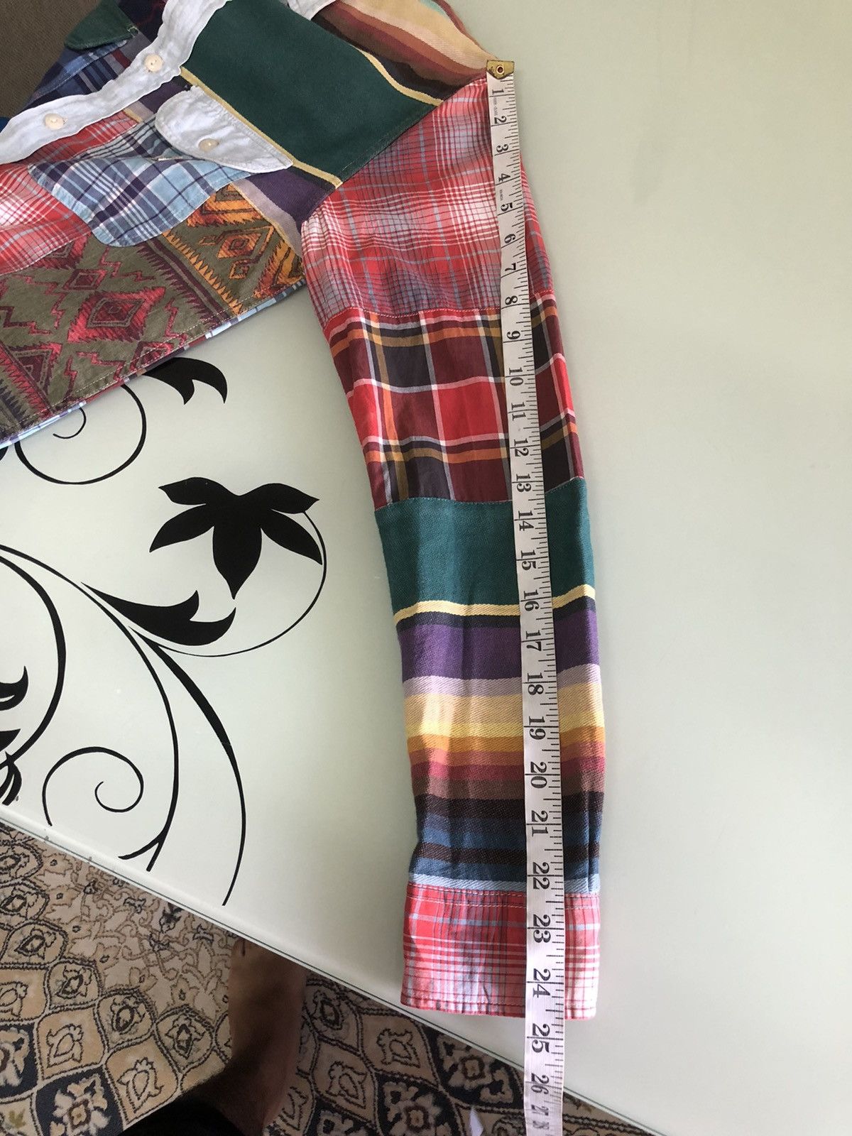 Ralph Lauren Vintage Denim & Supply Ralph Lauren Patchwork Sashiko Shirt Size US XS / EU 42 / 0 - 23 Thumbnail