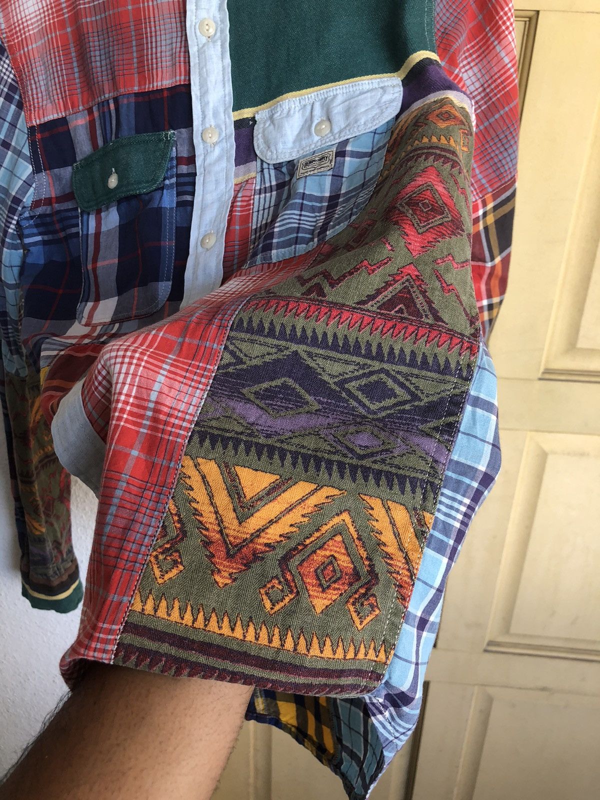 Ralph Lauren Vintage Denim & Supply Ralph Lauren Patchwork Sashiko Shirt Size US XS / EU 42 / 0 - 16 Thumbnail