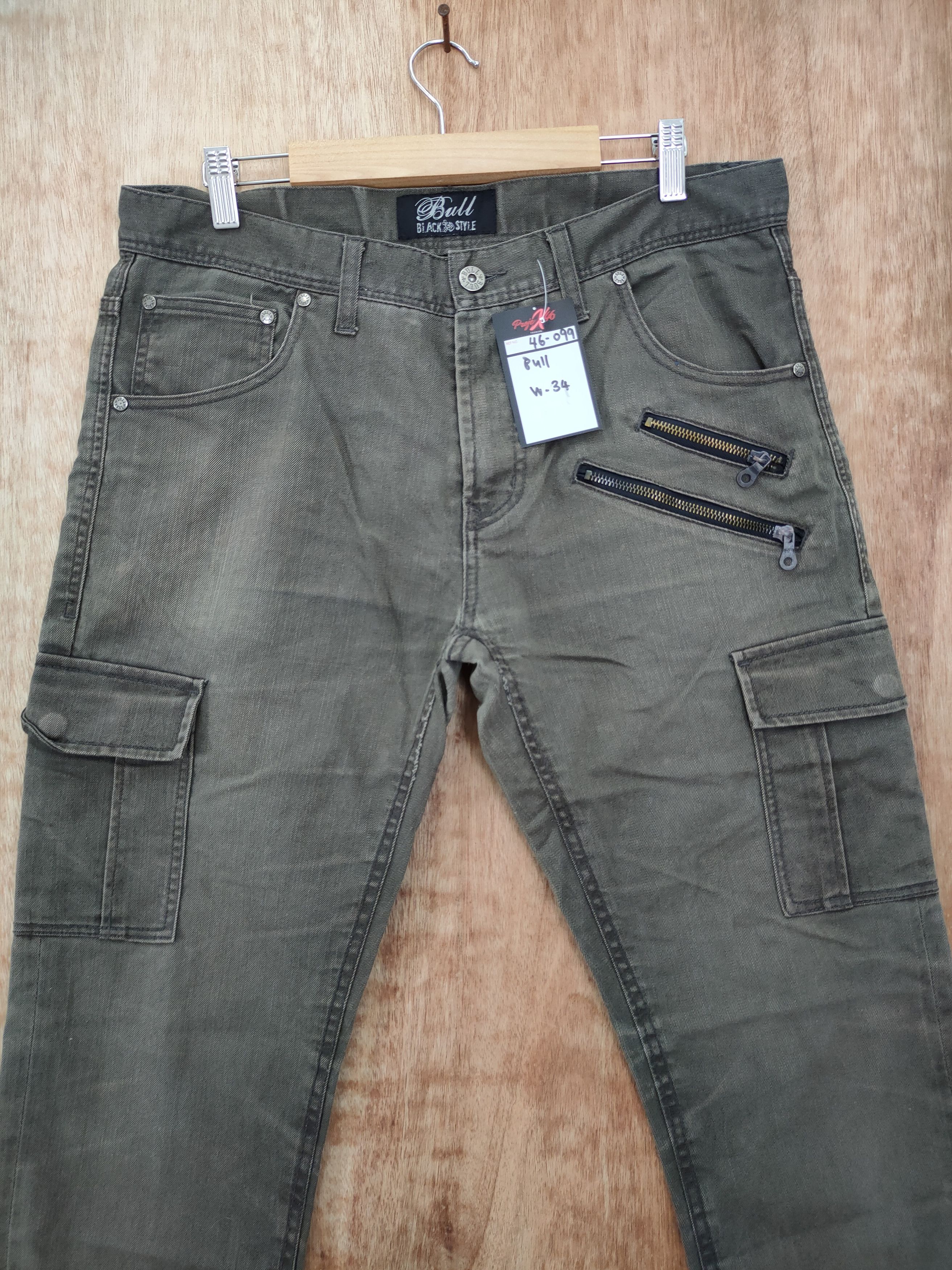 Japanese Brand DLL Bull japan multipocket tactical cargo pants #46-099 Size US 34 / EU 50 - 3 Thumbnail