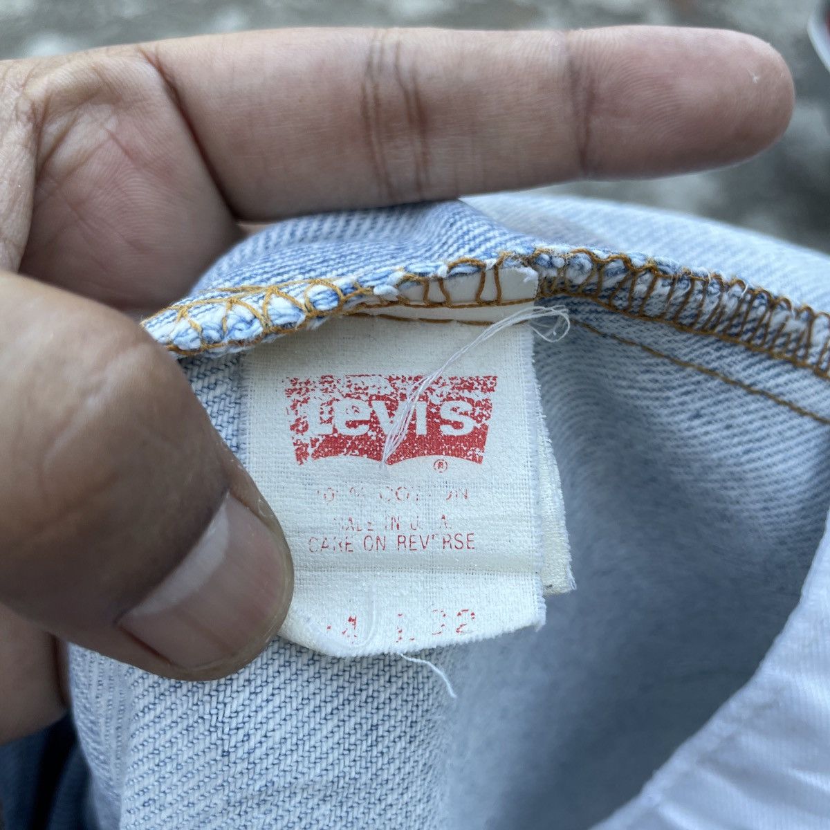 Levi's Vintage 90s Levis Made In Usa Distressed Denim Jeans Size US 32 / EU 48 - 5 Thumbnail