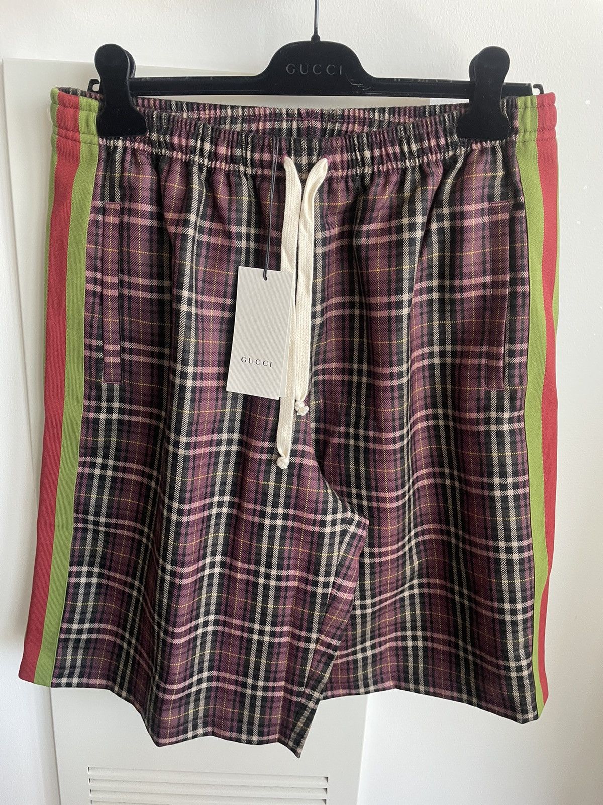 Gucci Oversized Rare Brand New Super Runway Iconic Check Shorts Size US 31 - 15 Thumbnail