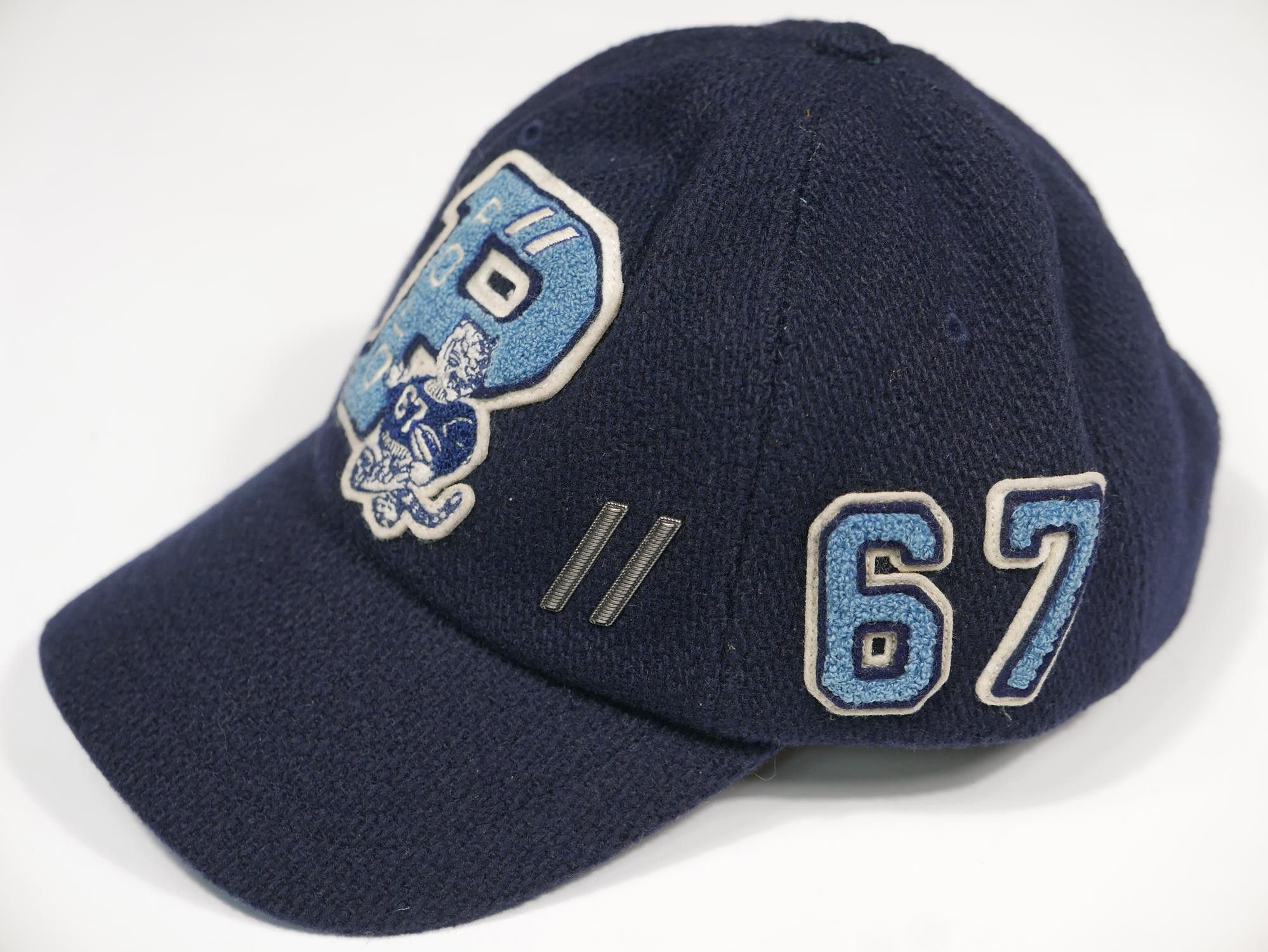 Polo Ralph Lauren Cap Hat Tiger P Letterman Wool Navy