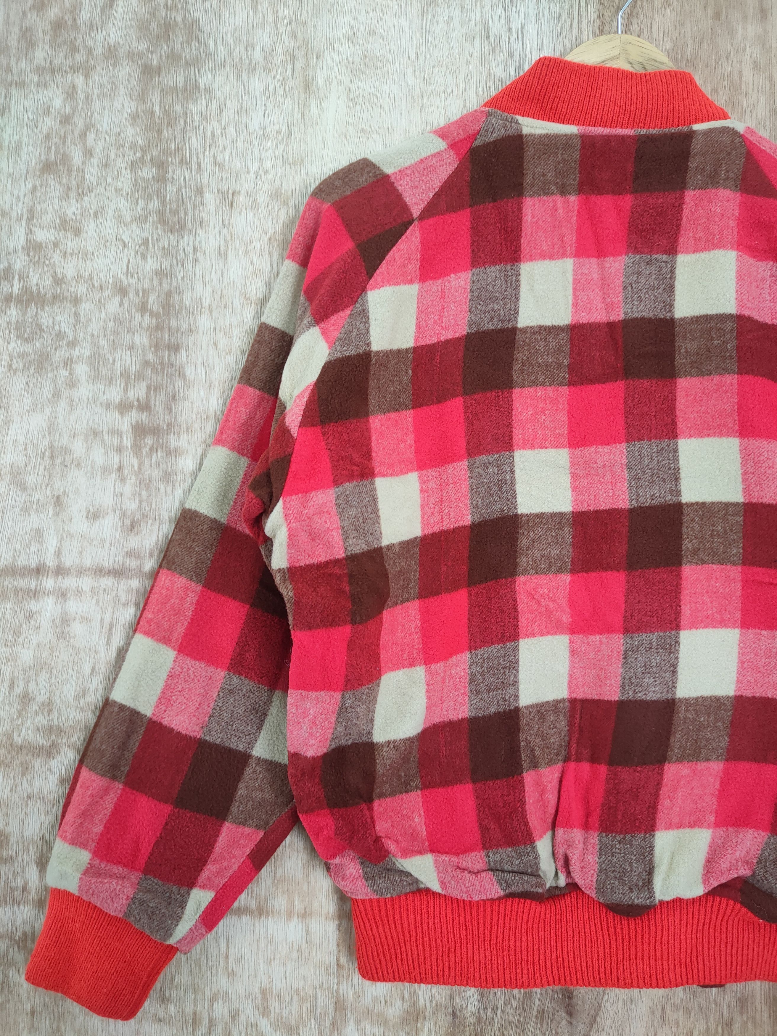 Japanese Brand Japan Checkered red varsity wool jacket vintage #4210 Size US M / EU 48-50 / 2 - 7 Thumbnail