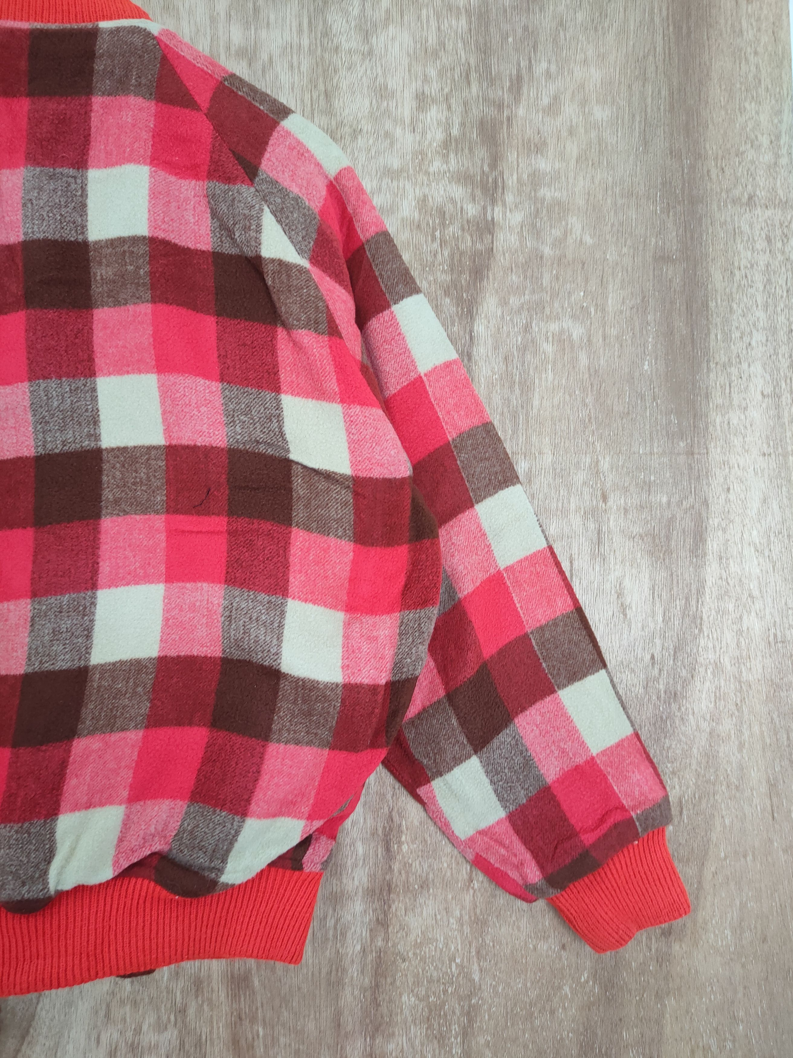 Japanese Brand Japan Checkered red varsity wool jacket vintage #4210 Size US M / EU 48-50 / 2 - 8 Thumbnail