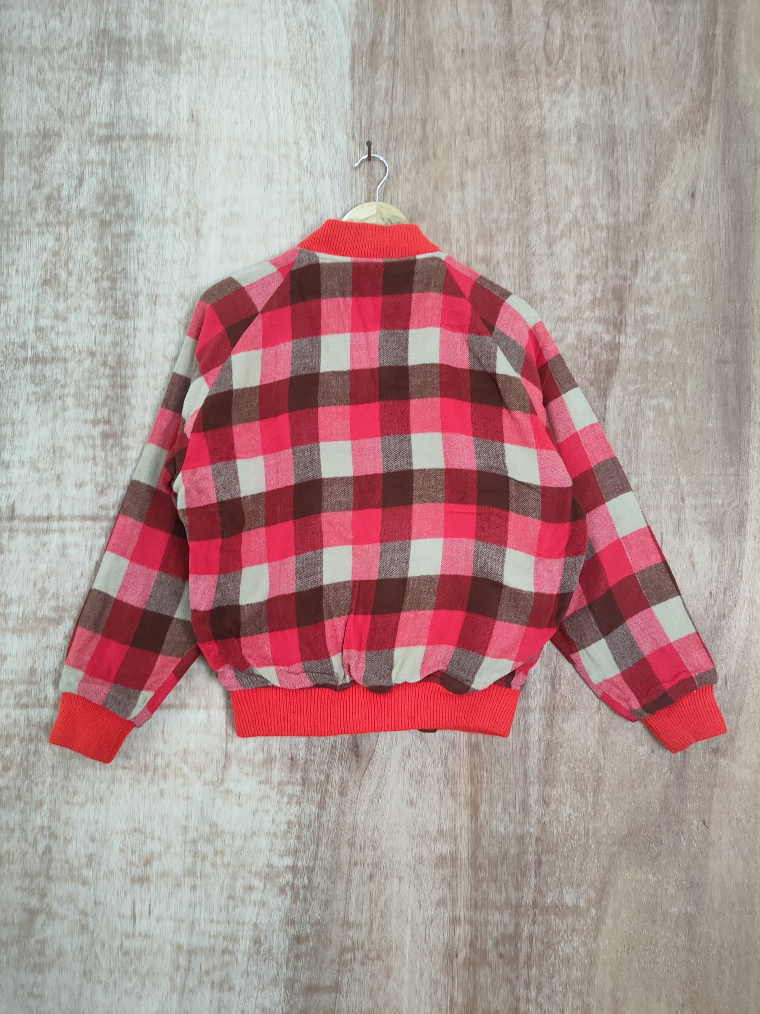 Japanese Brand Japan Checkered red varsity wool jacket vintage #4210 Size US M / EU 48-50 / 2 - 6 Thumbnail