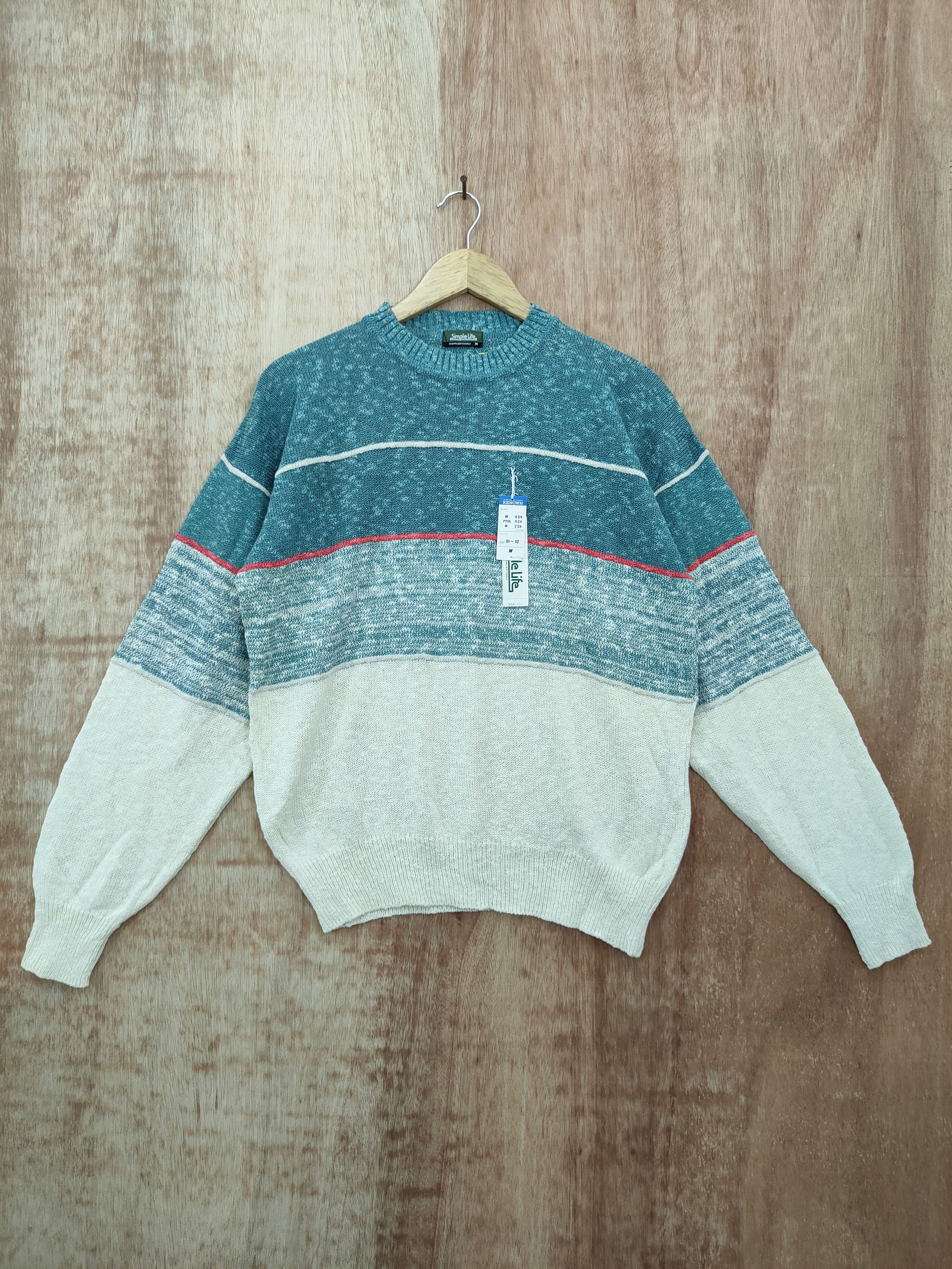 image of Homespun Knitwear Simple Life Knitwear Japan Streetwear 46-195 in Green, Men's (Size Medium)