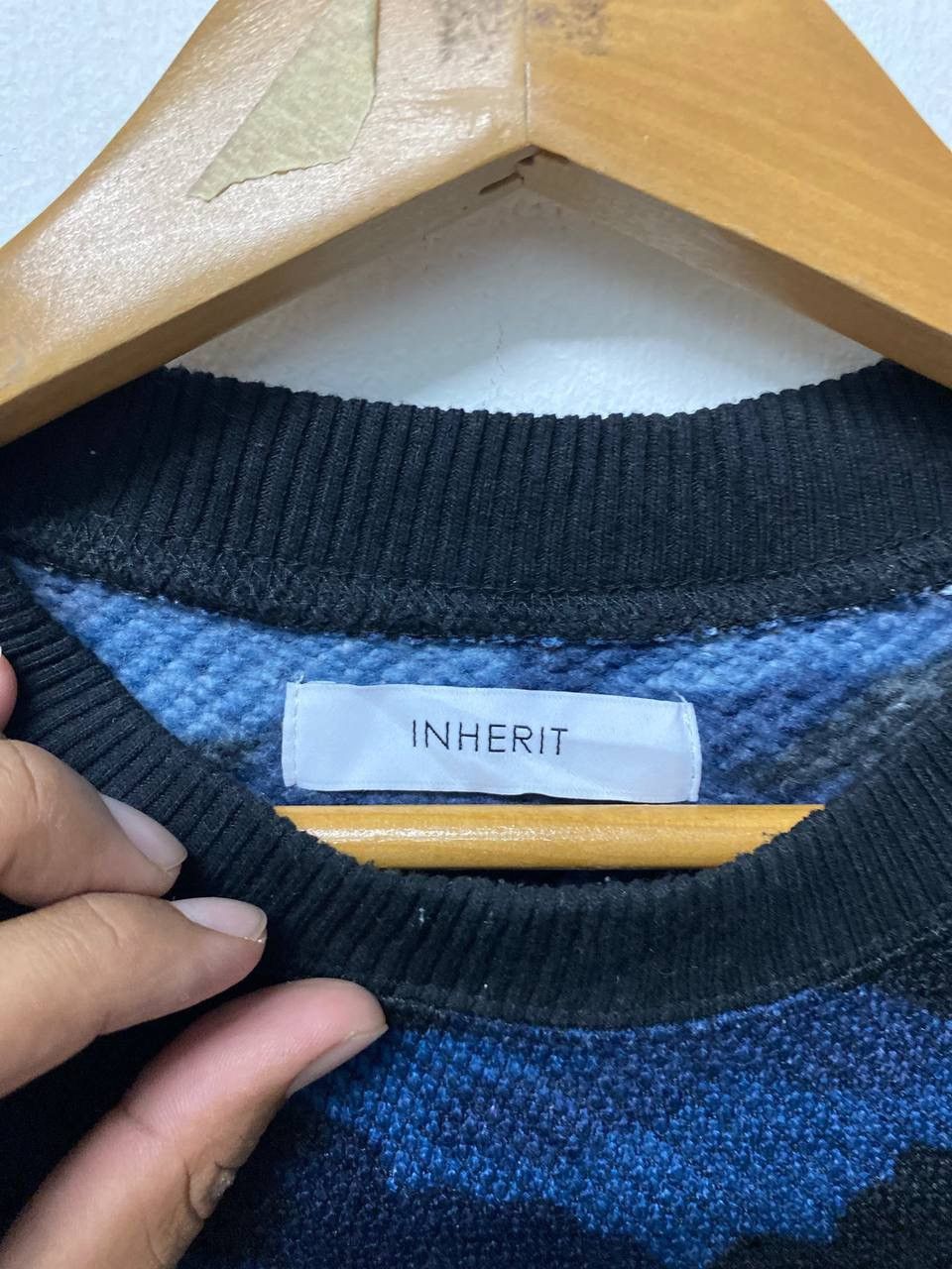 Japanese Brand INHERIT japanese brands Blue Camo Design Sweatshirt Size US M / EU 48-50 / 2 - 7 Thumbnail