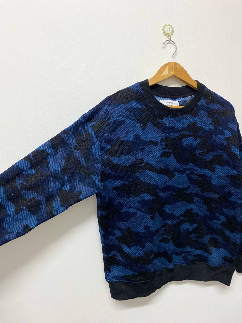 Japanese Brand INHERIT japanese brands Blue Camo Design Sweatshirt Size US M / EU 48-50 / 2 - 6 Thumbnail