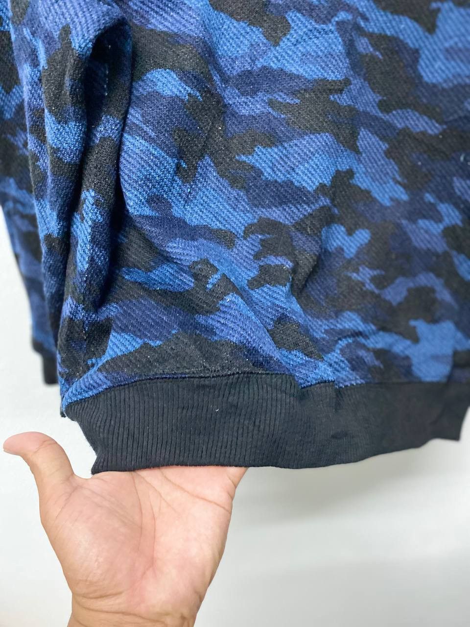 Japanese Brand INHERIT japanese brands Blue Camo Design Sweatshirt Size US M / EU 48-50 / 2 - 8 Thumbnail