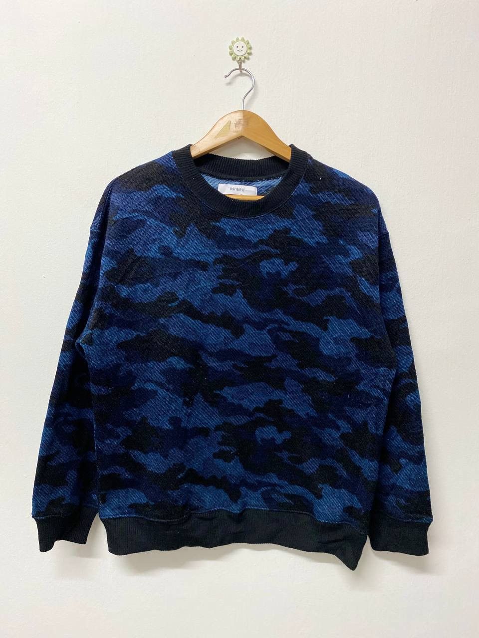 Japanese Brand INHERIT japanese brands Blue Camo Design Sweatshirt Size US M / EU 48-50 / 2 - 1 Thumbnail