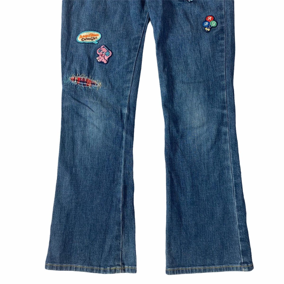 Hysteric Glamour 🖤BLACKFRIDAY🖤1990s Angel Blue - Mini Patch Flared Denim Size US 28 / EU 44 - 4 Thumbnail