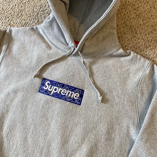 Supreme Supreme Bandana Box Logo Hooded Sweatshirt | Grailed