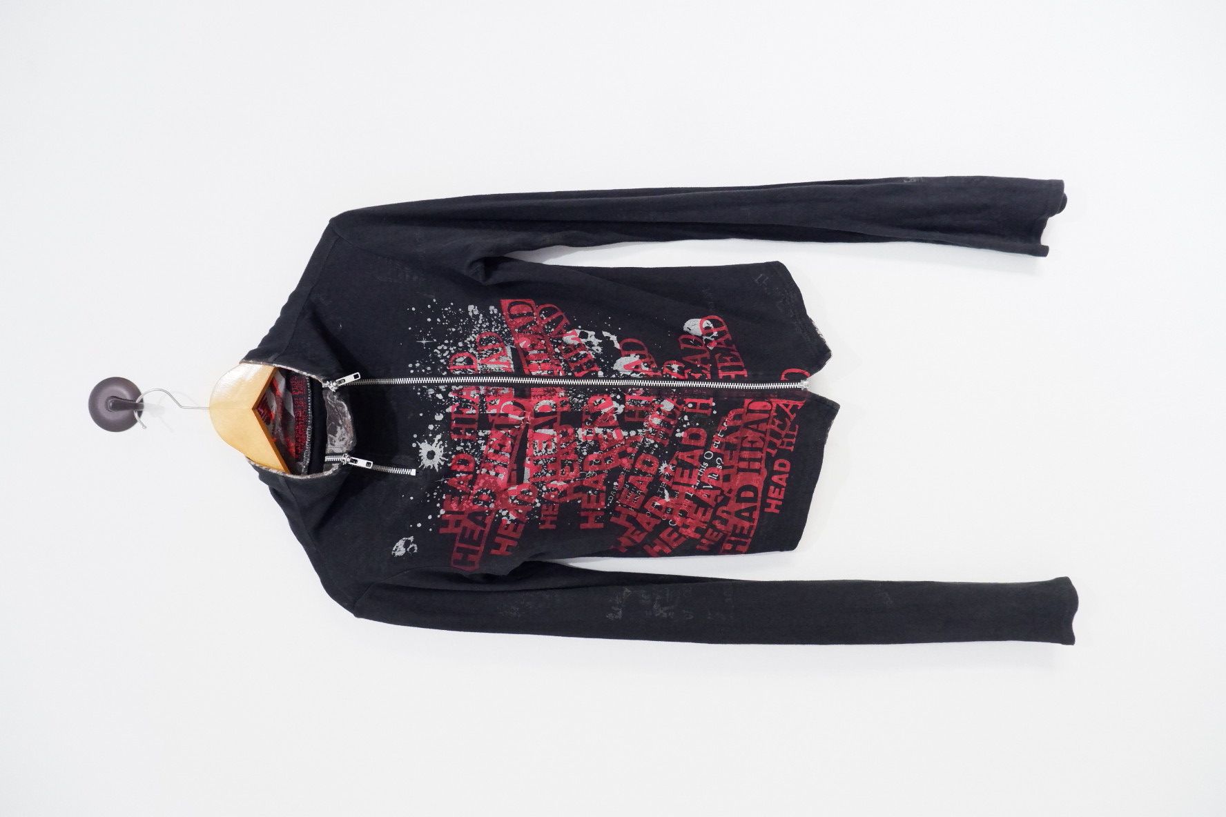 image of Le Grande Bleu L G B x Seditionaries H.anarchyism Gothic Cross Logo Zipper Jacket in Black (Size Me