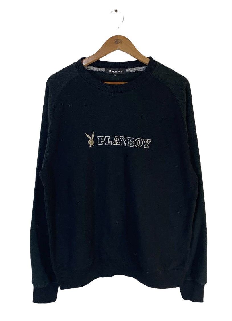 image of Playboy Sweatshirt Embrioded Logo Nice Design in Black, Men's (Size 2XL)