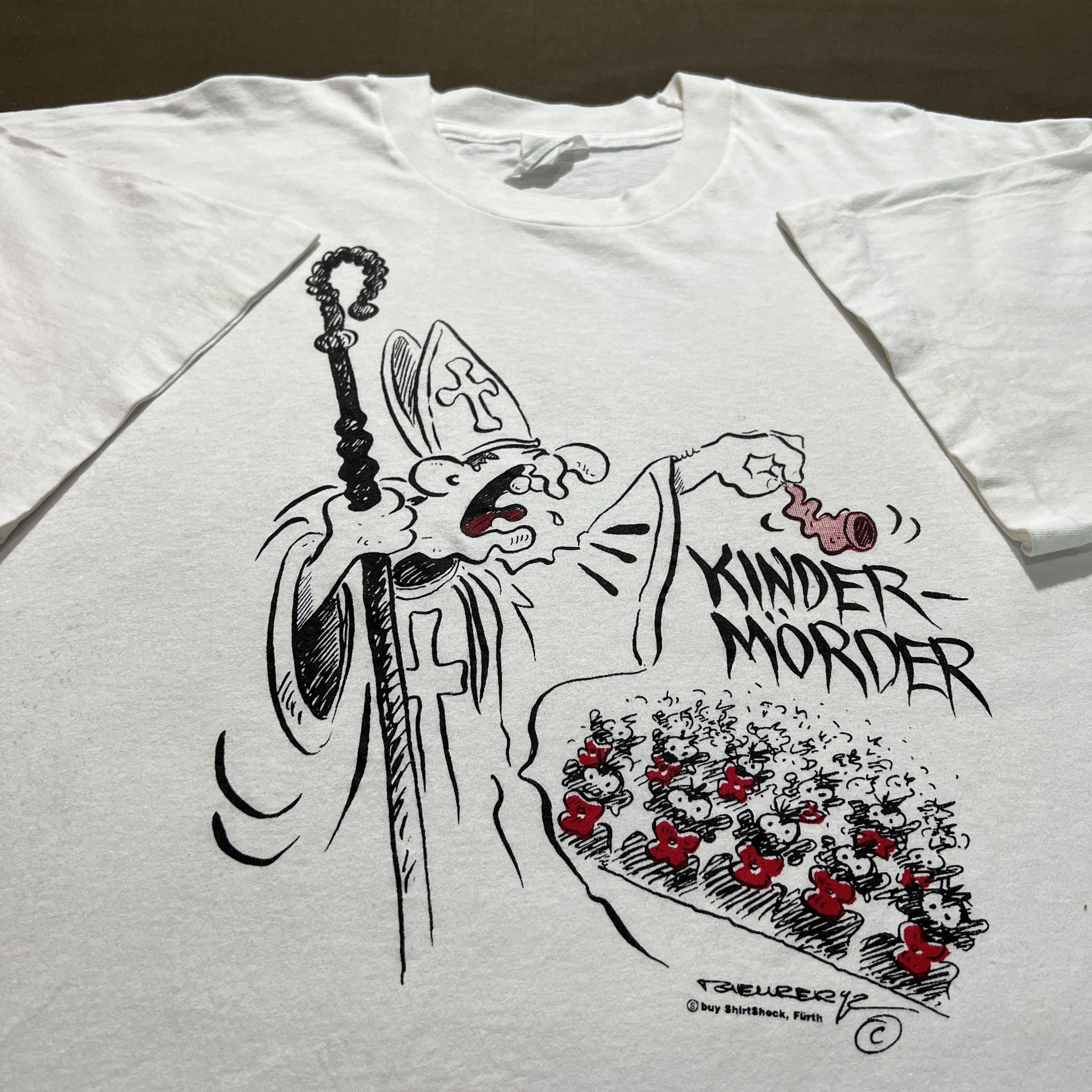 Vintage Vtg 90s Condom kinder Humor Funny Tee graphic streetwear Size US XL / EU 56 / 4 - 1 Thumbnail
