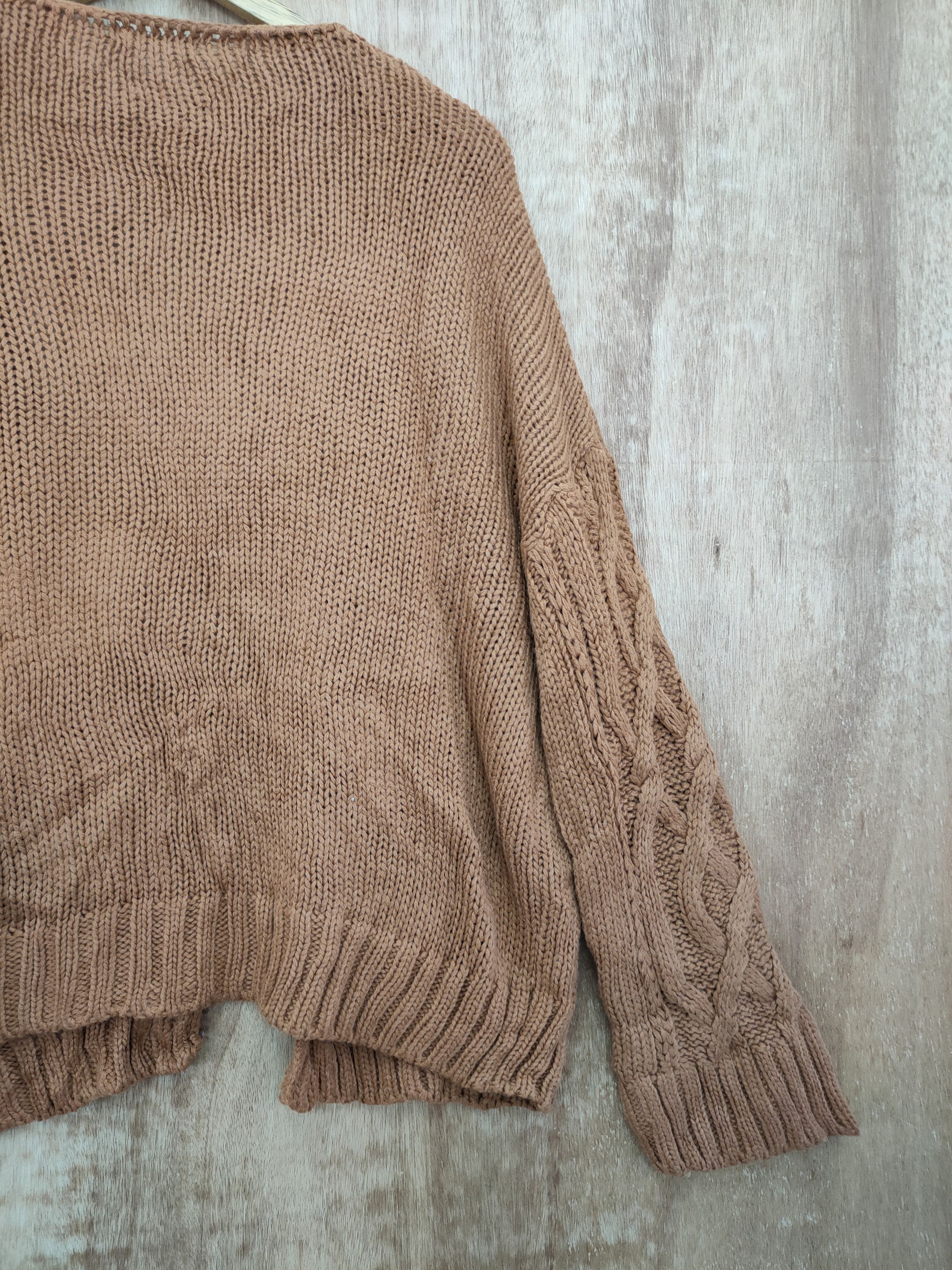 Aran Isles Knitwear DL Ney Cardigan Japan brown cable knitwear #46-146 Size US M / EU 48-50 / 2 - 9 Thumbnail